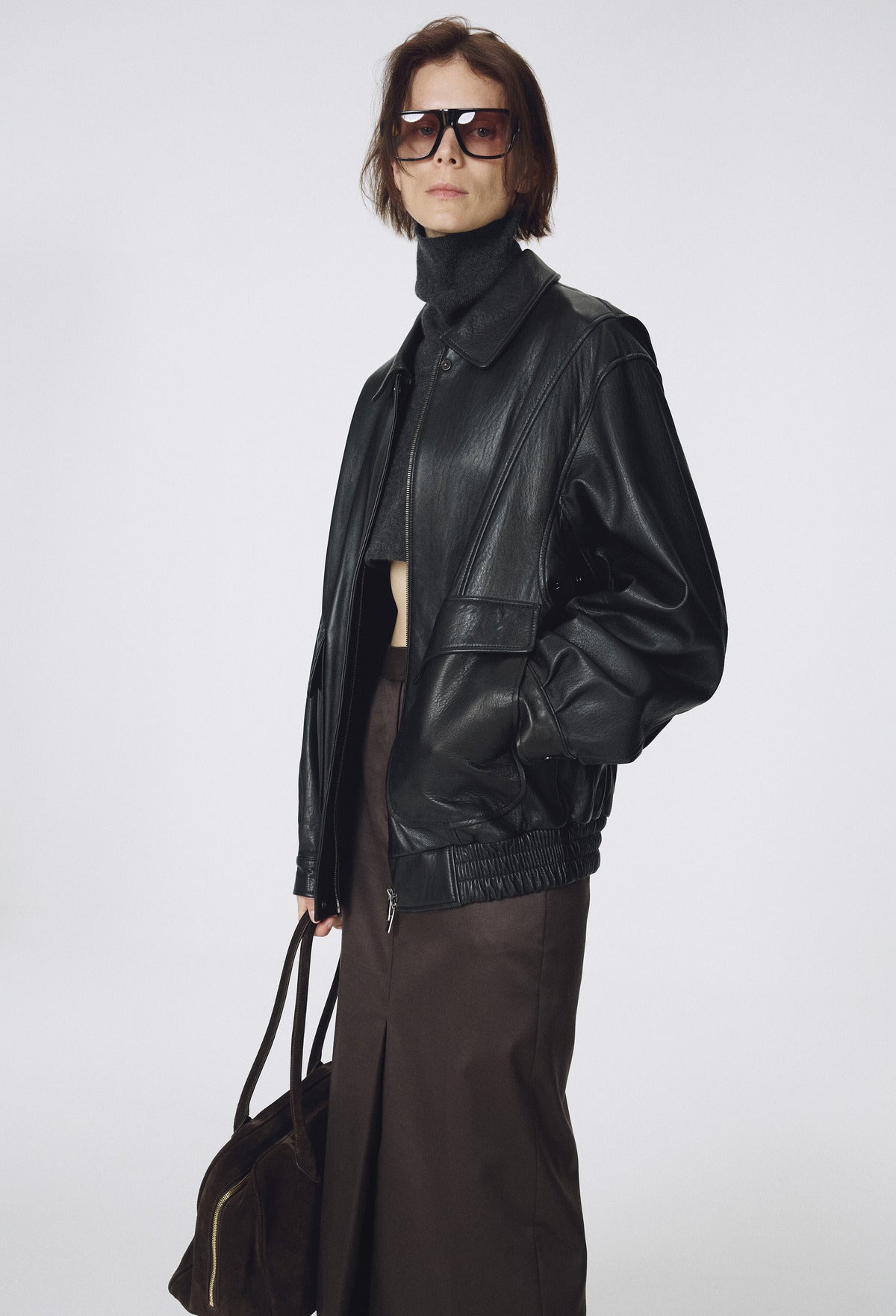 Real Lamb Leather Jumper