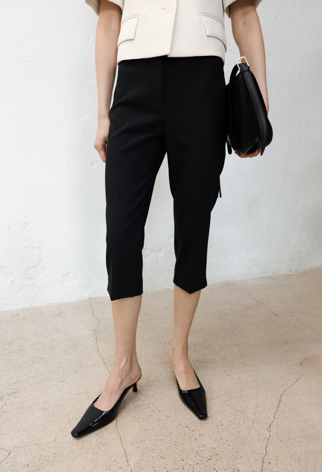 Sleeve Open Mule Black
