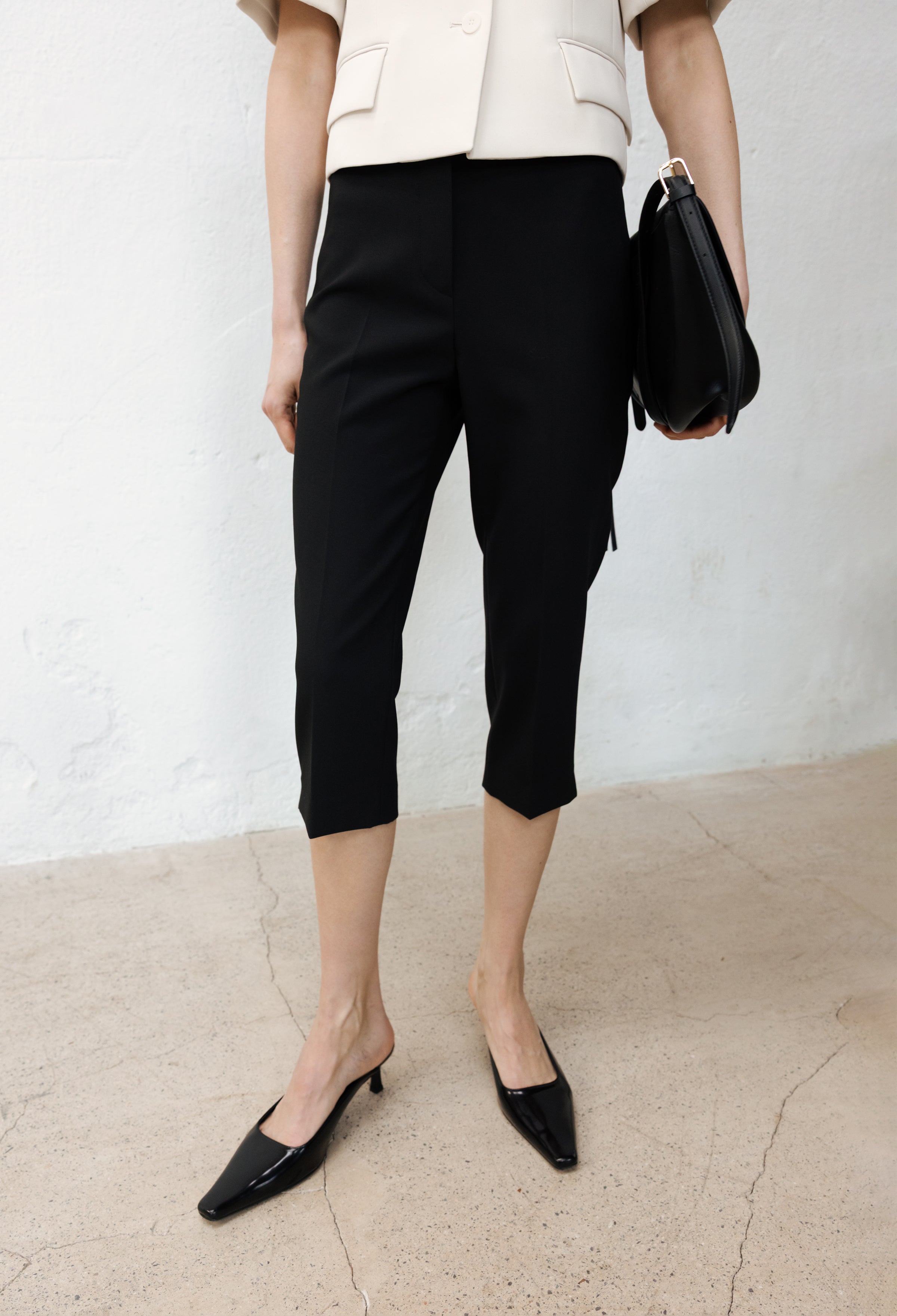 Sleeve Open Mule Black