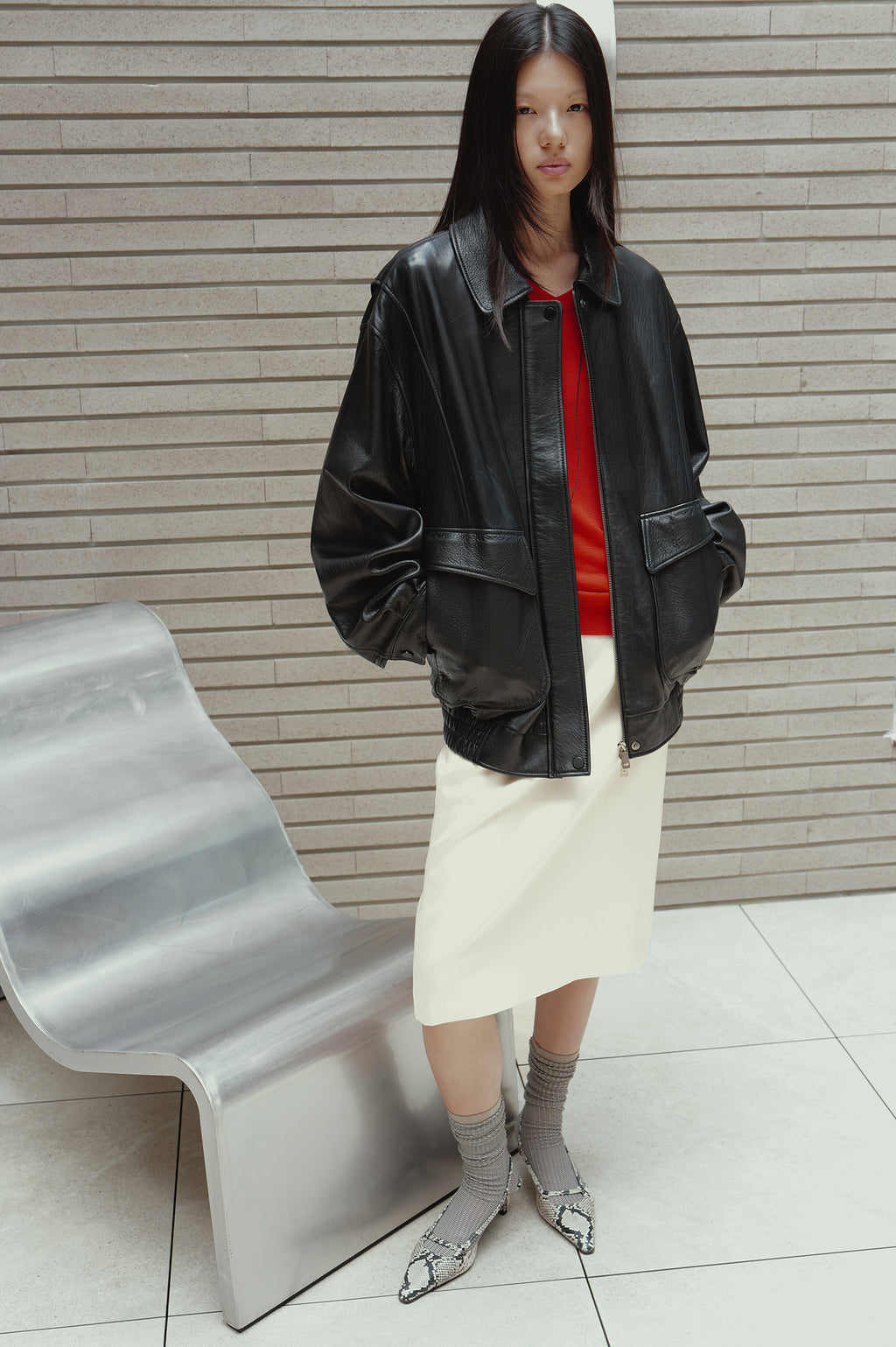Real Lamb Leather Jumper