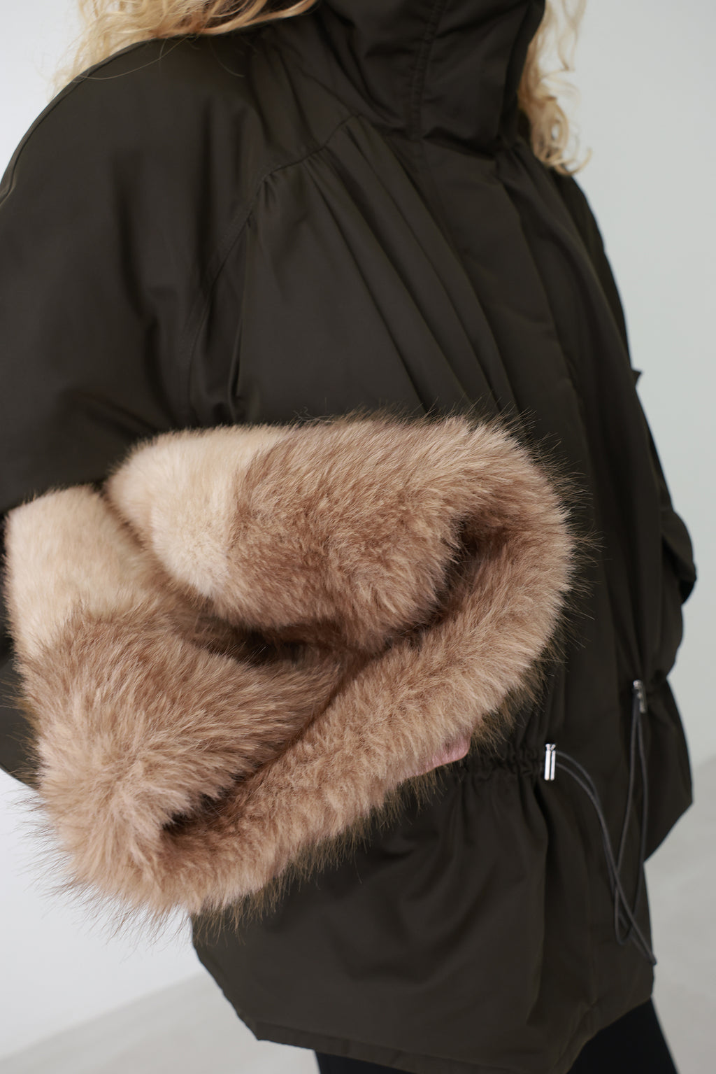Field Parka Goose Down Khaki Brown