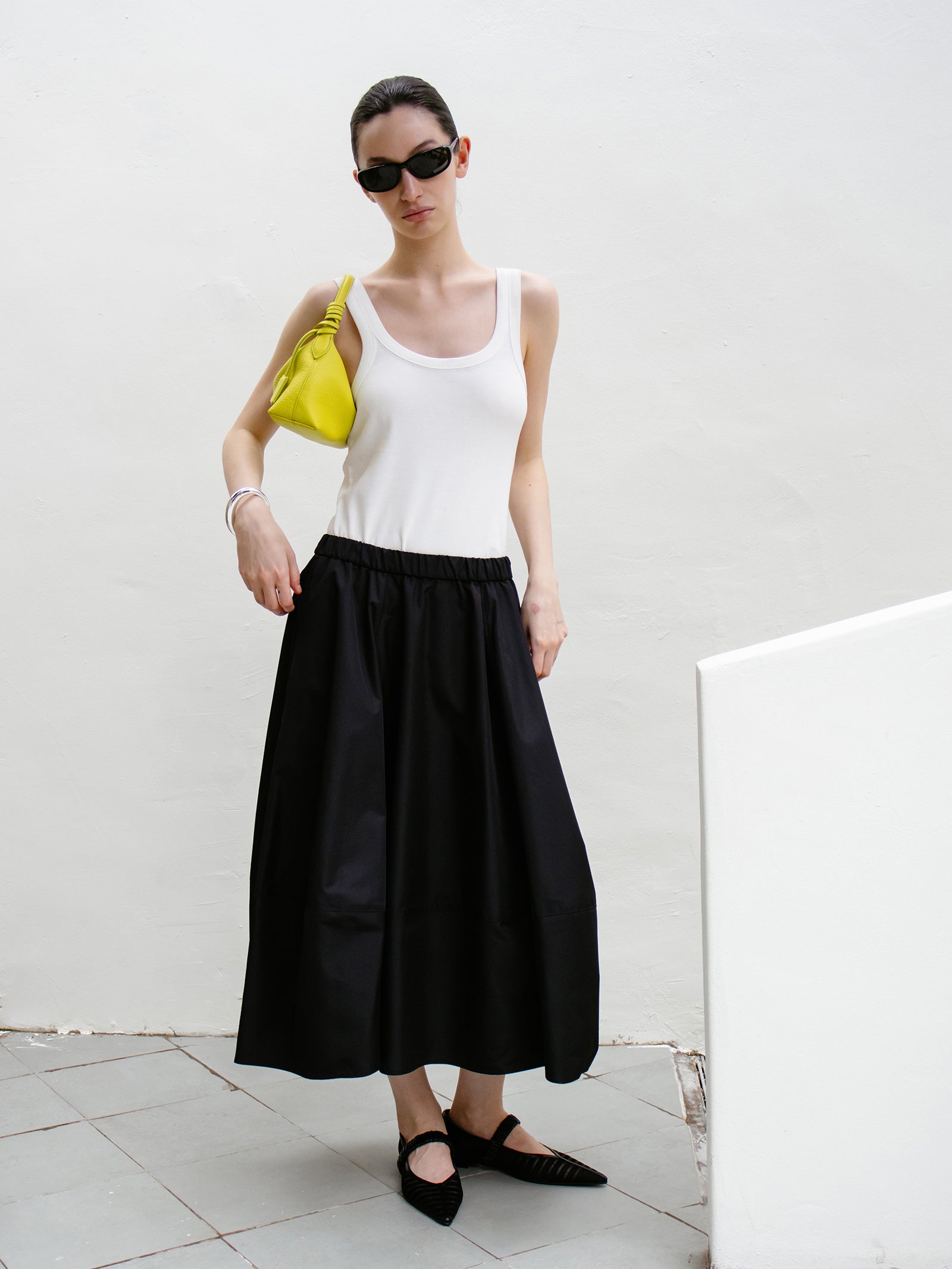 Balloon Full Skirt Black