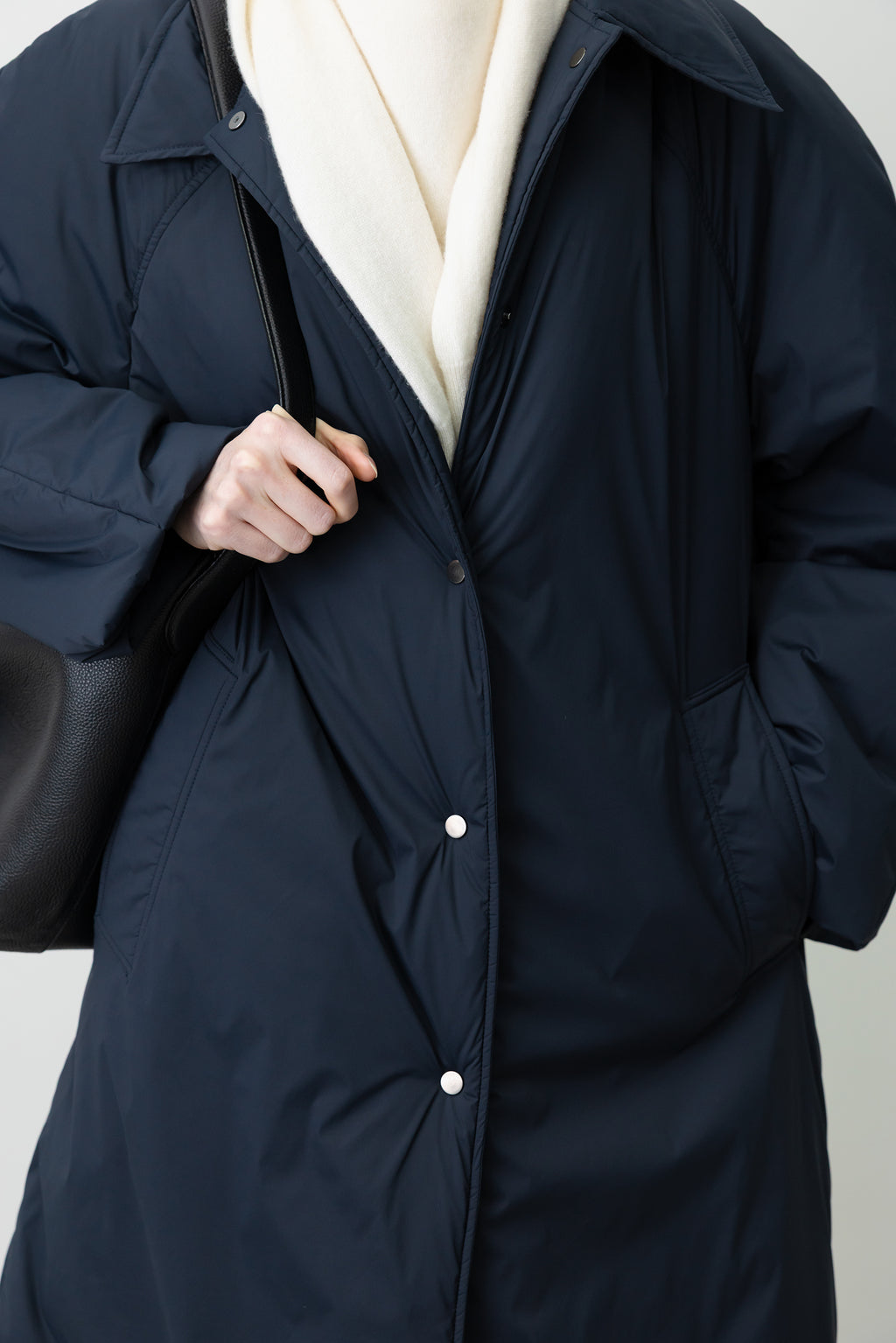 Padded Mac Coat Navy