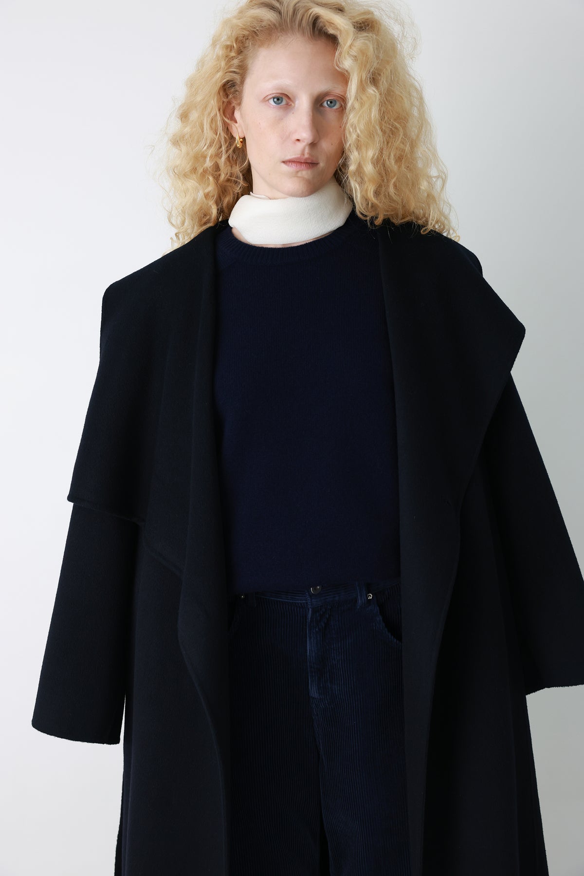 Superior Cashmere Coat Dark Navy