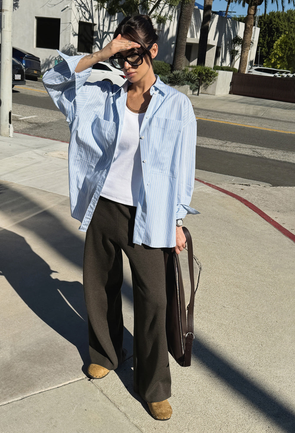 빅포켓 스트라이프 셔츠