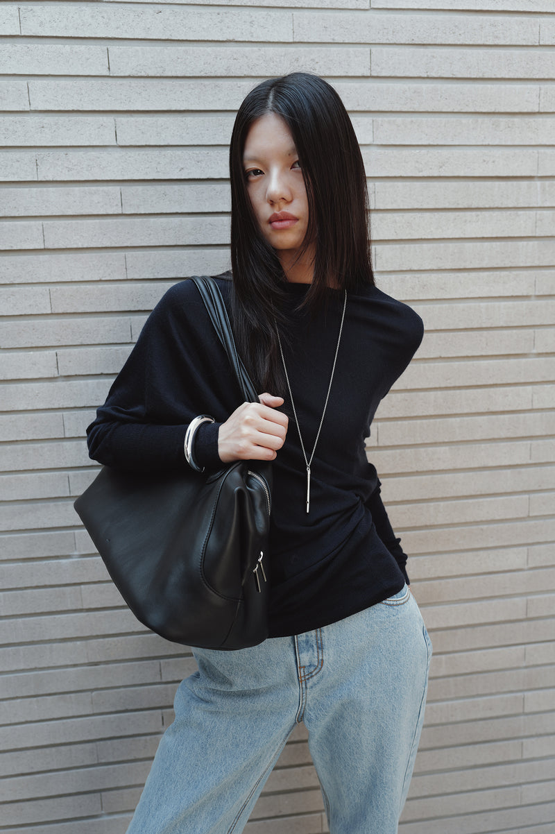 Washable 100% Wool Pullover Navy