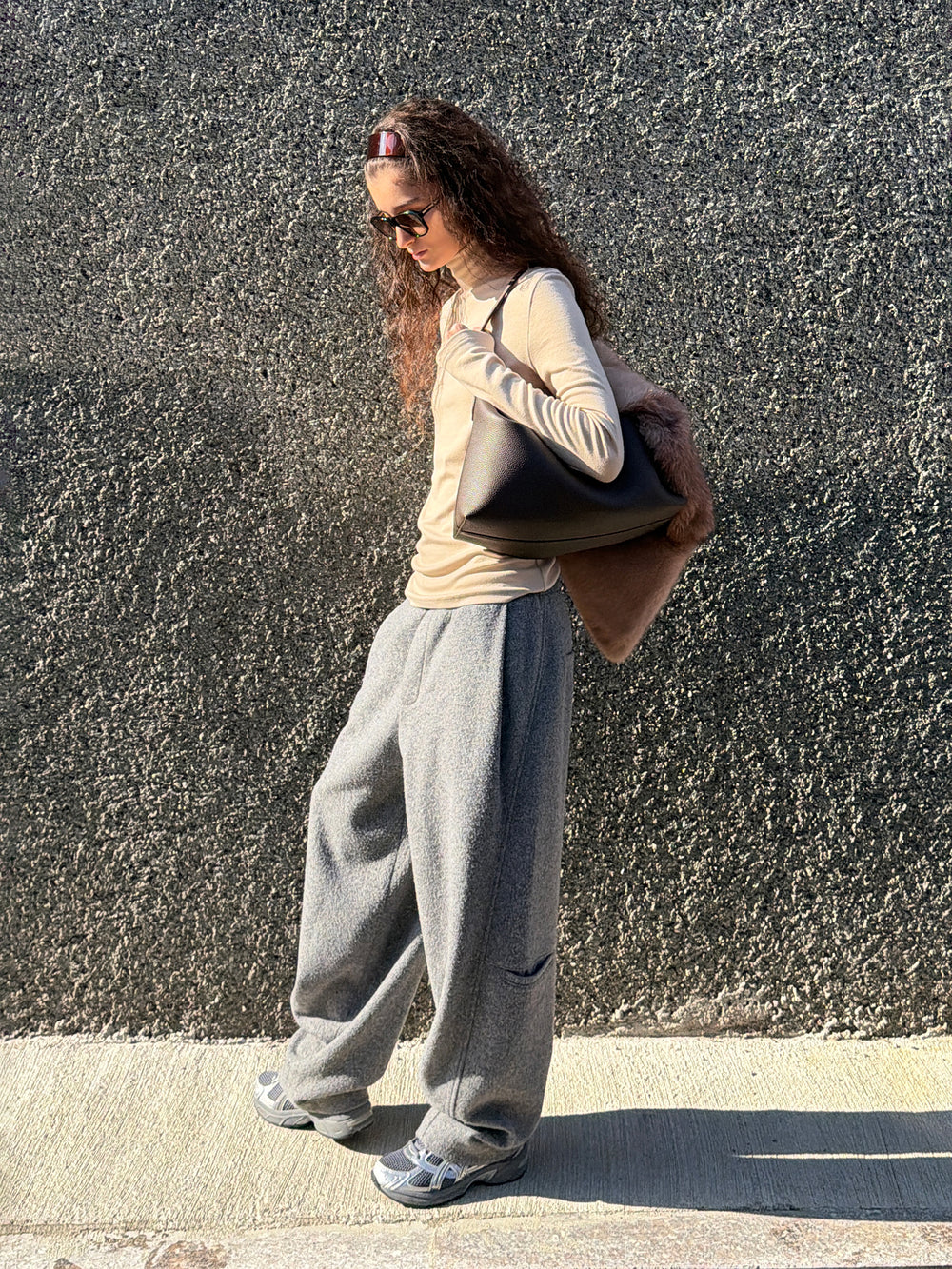 Milky Turtleneck T-shirt Beige