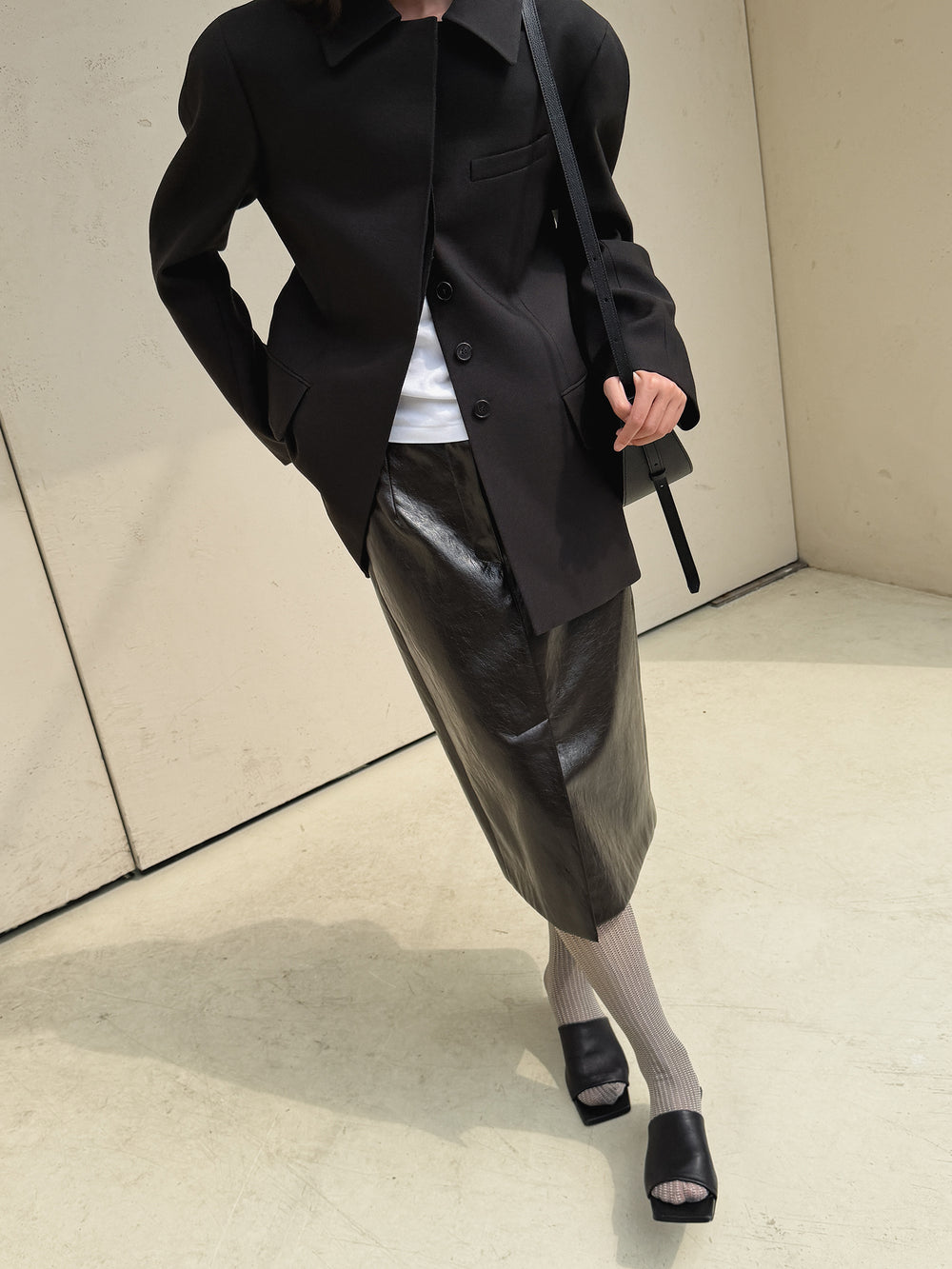 Slim Leather Skirt