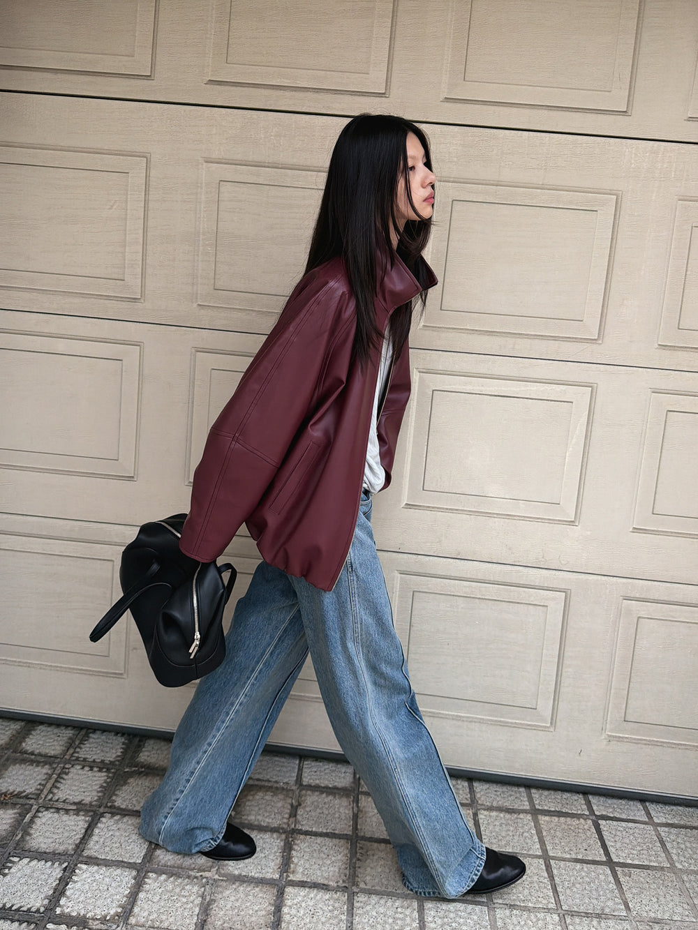 Real Lamb Minimal Jumper Burgundy