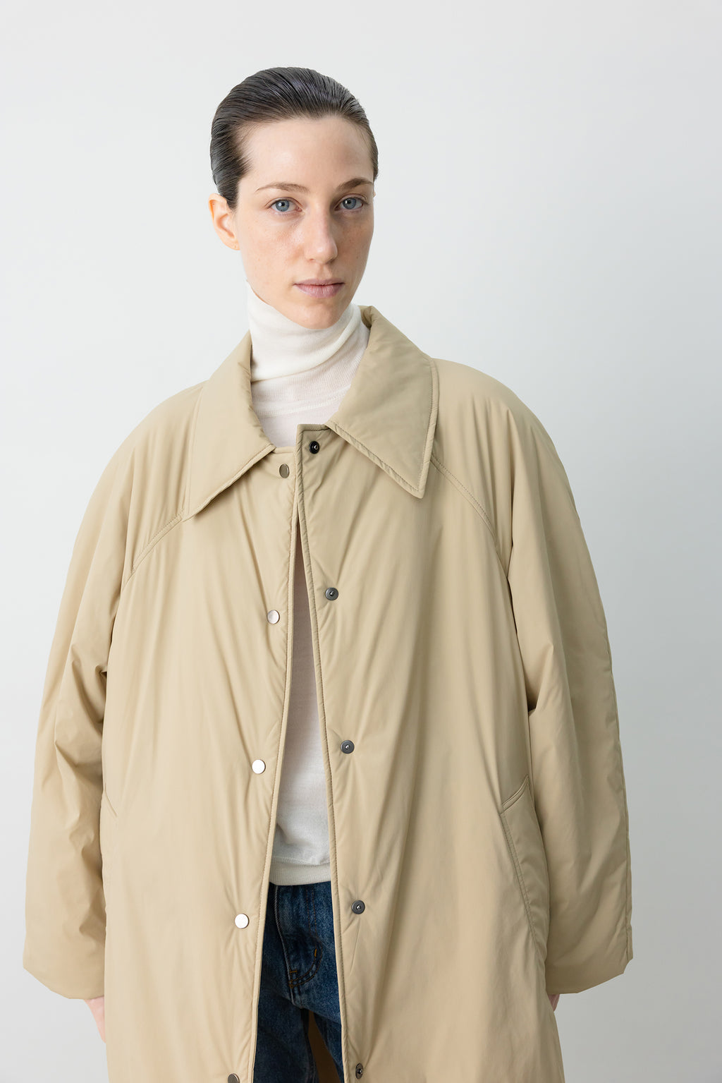 Padded Mac Coat Beige
