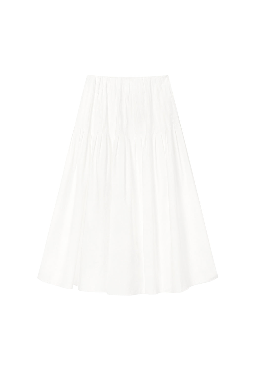 Pintuck full skirt white