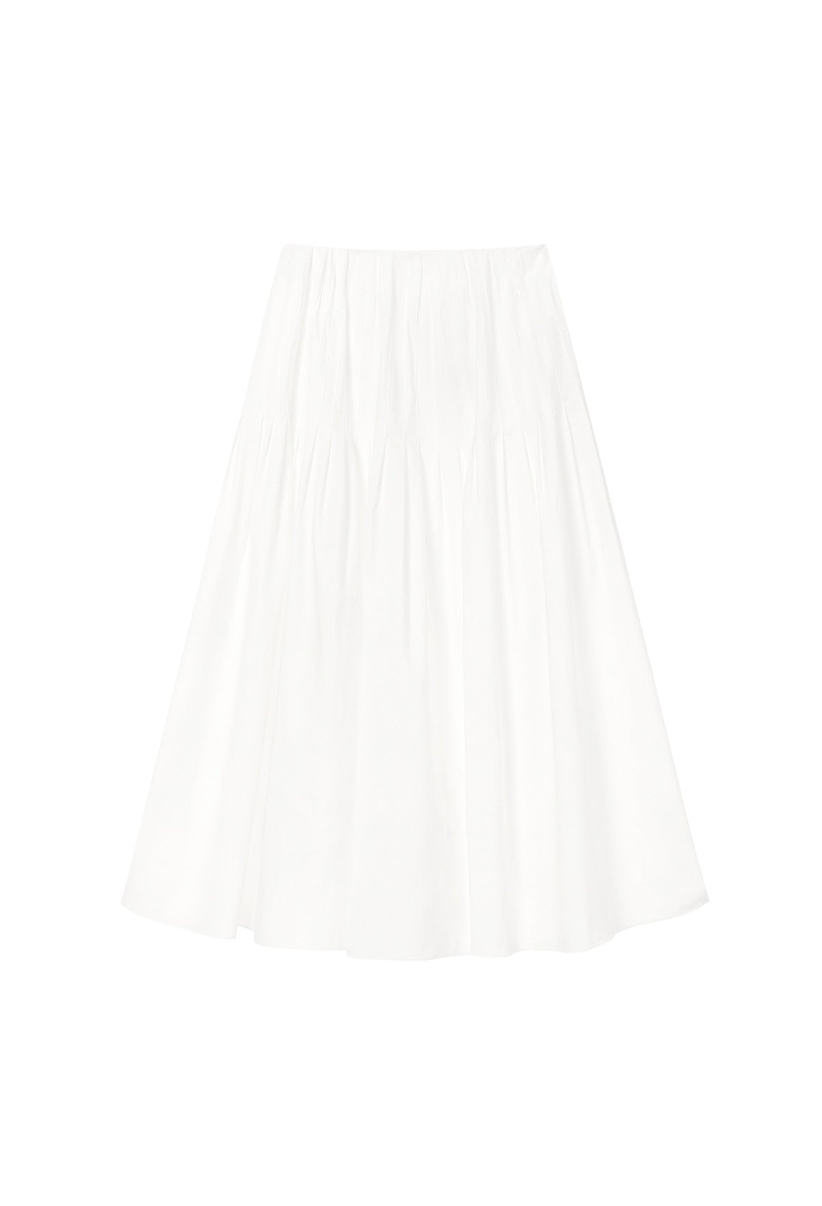 Pintuck full skirt white