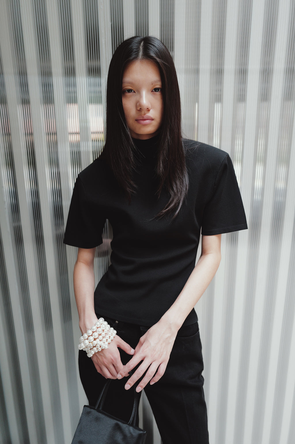 High-density short-sleeve knit