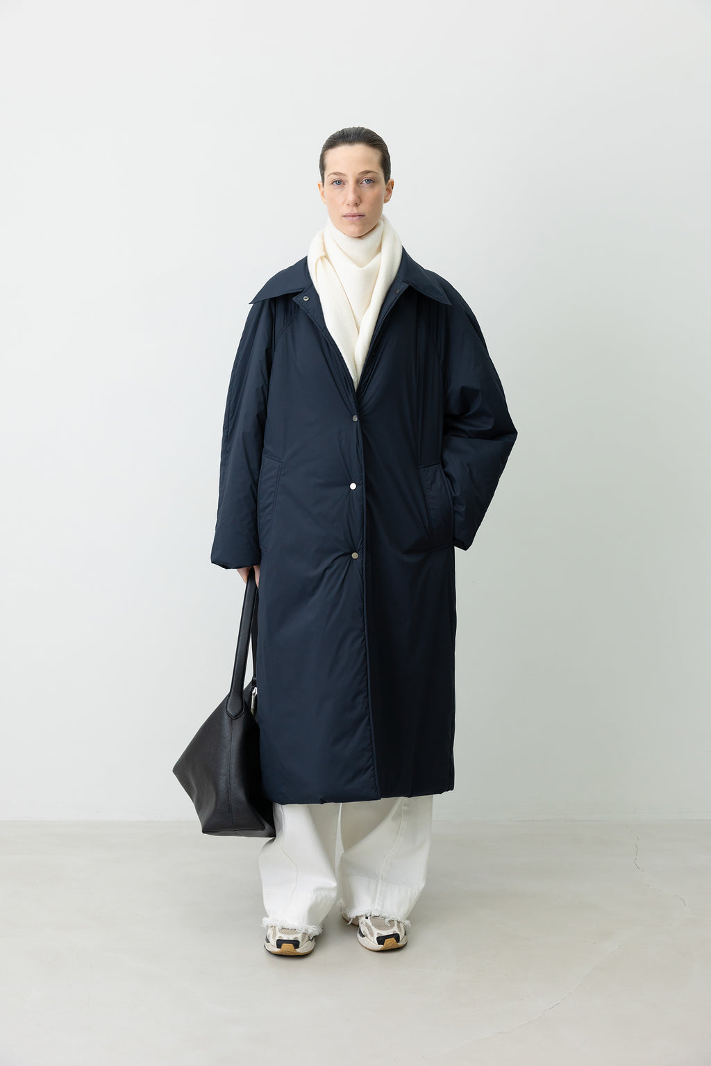 Padded Mac Coat Navy