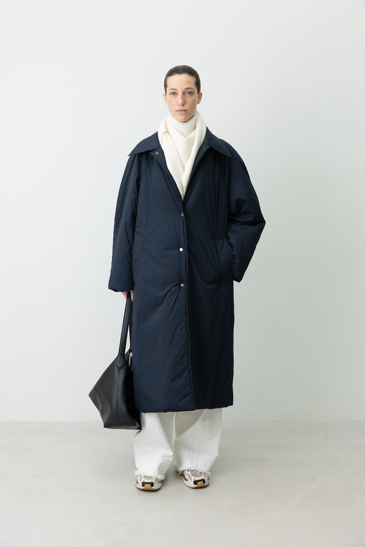 Padded Mac Coat Navy