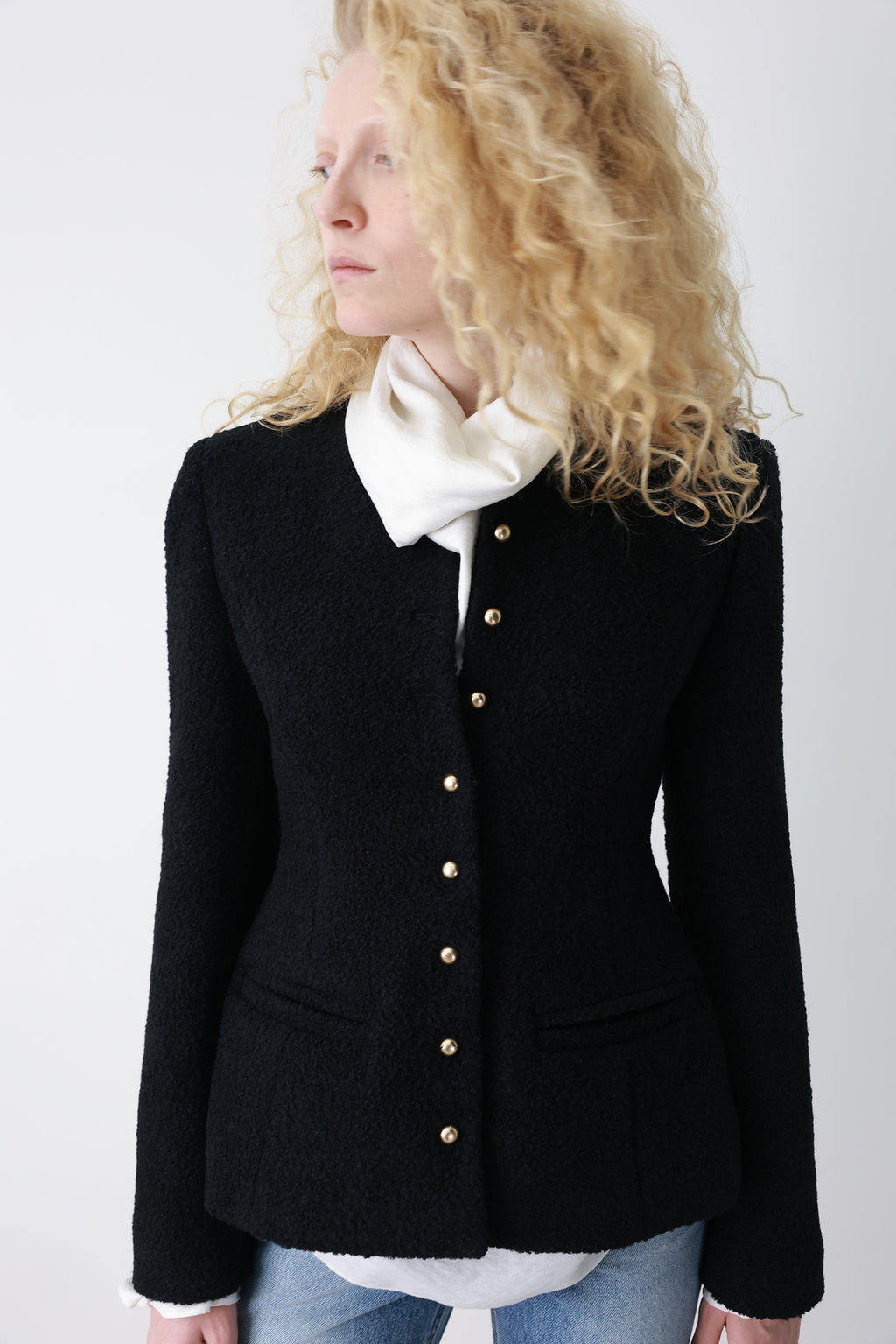 Wool Blended Bouclé Jacket