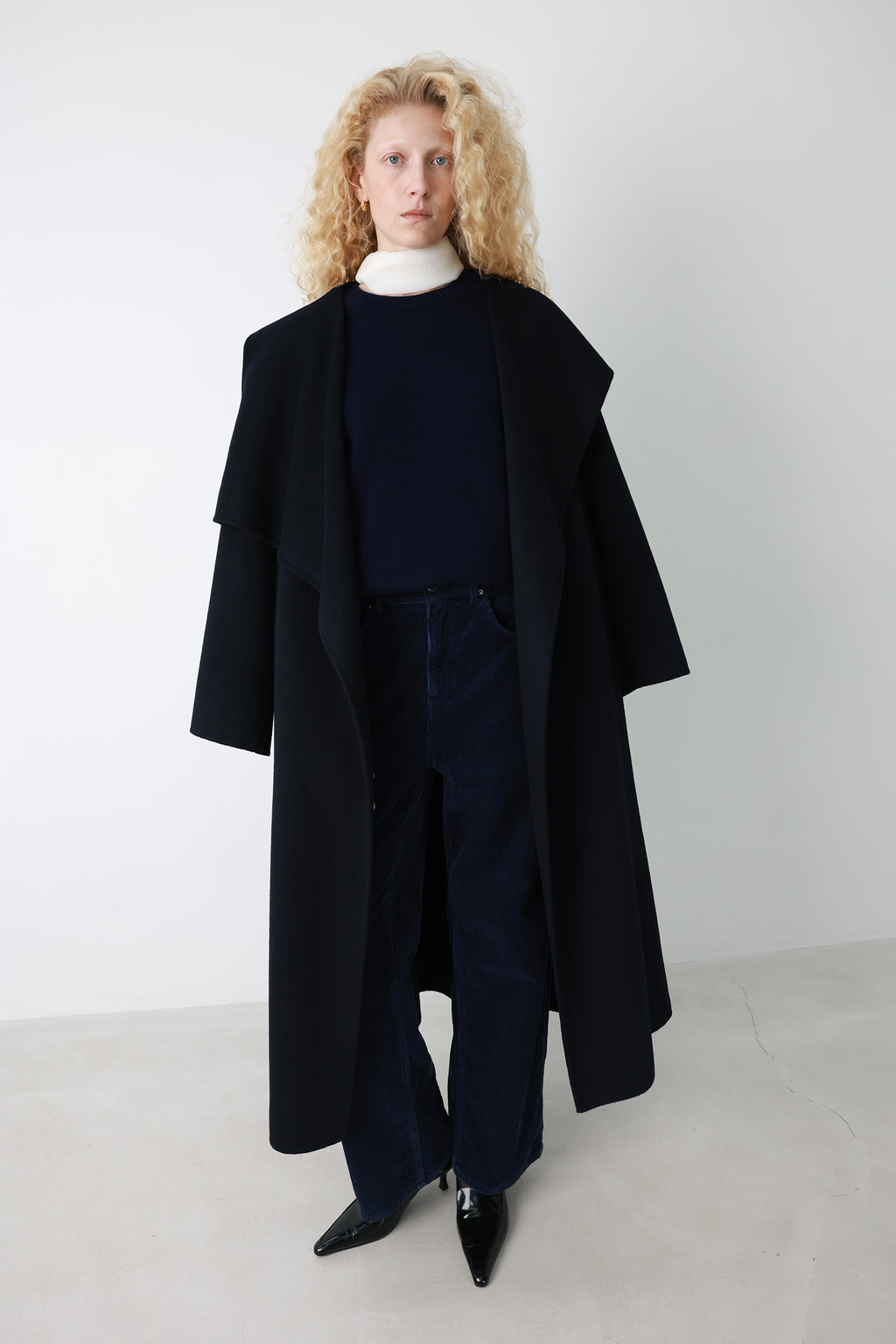 Superior Cashmere Coat Dark Navy