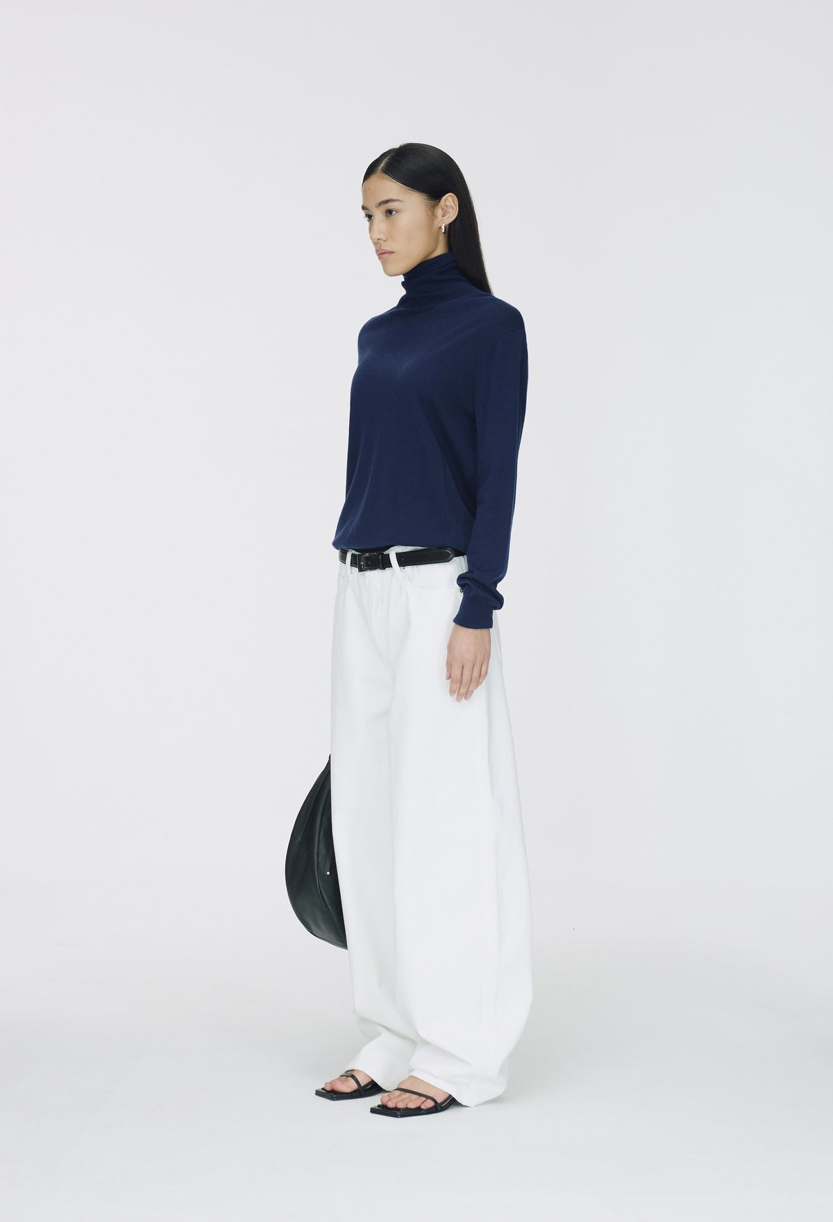 Washable Wool 100 Polar Knit Navy