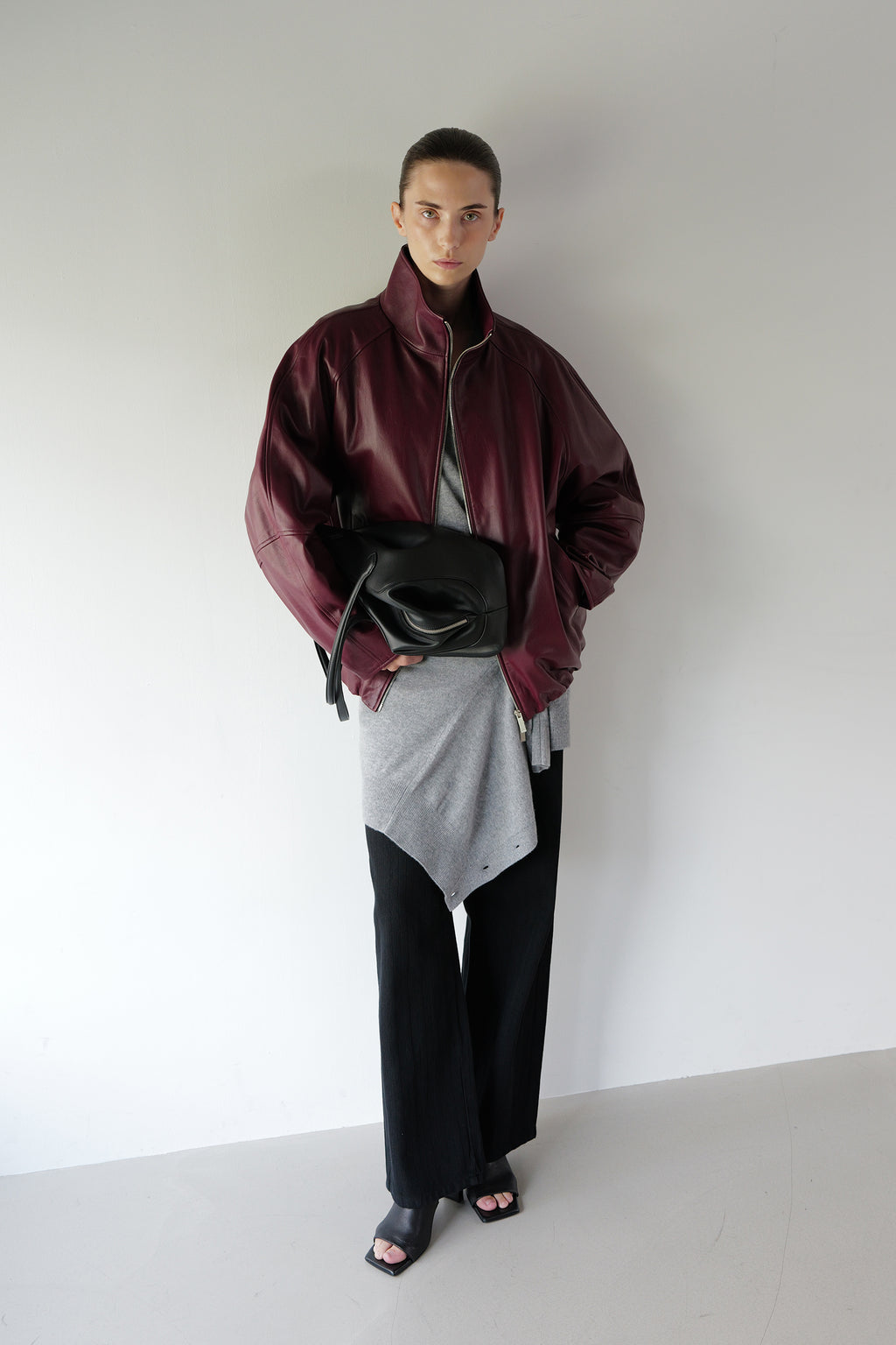 Cashmere 100 Padded Cardigan Grey