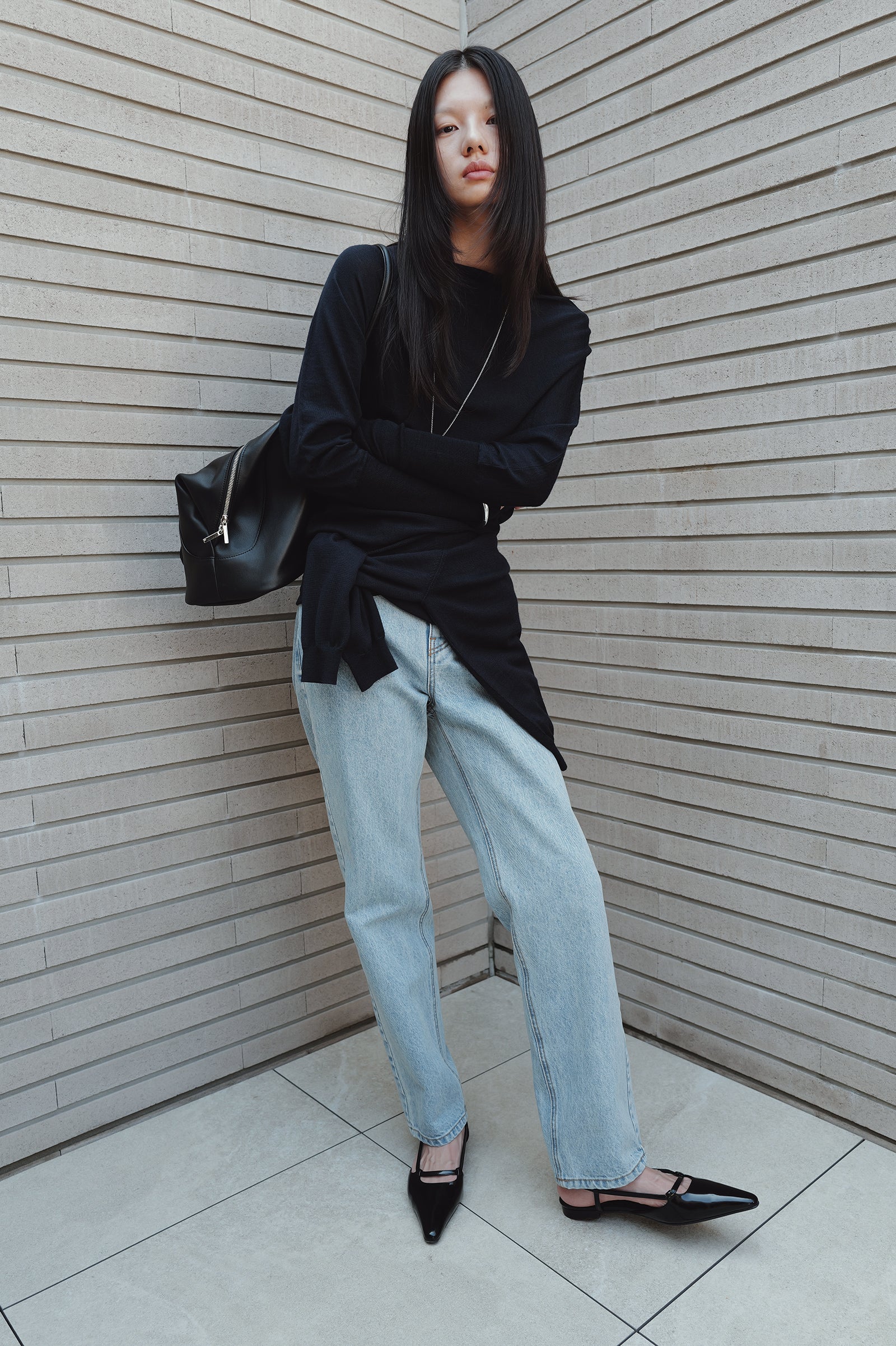 Washable 100% Wool Pullover Navy