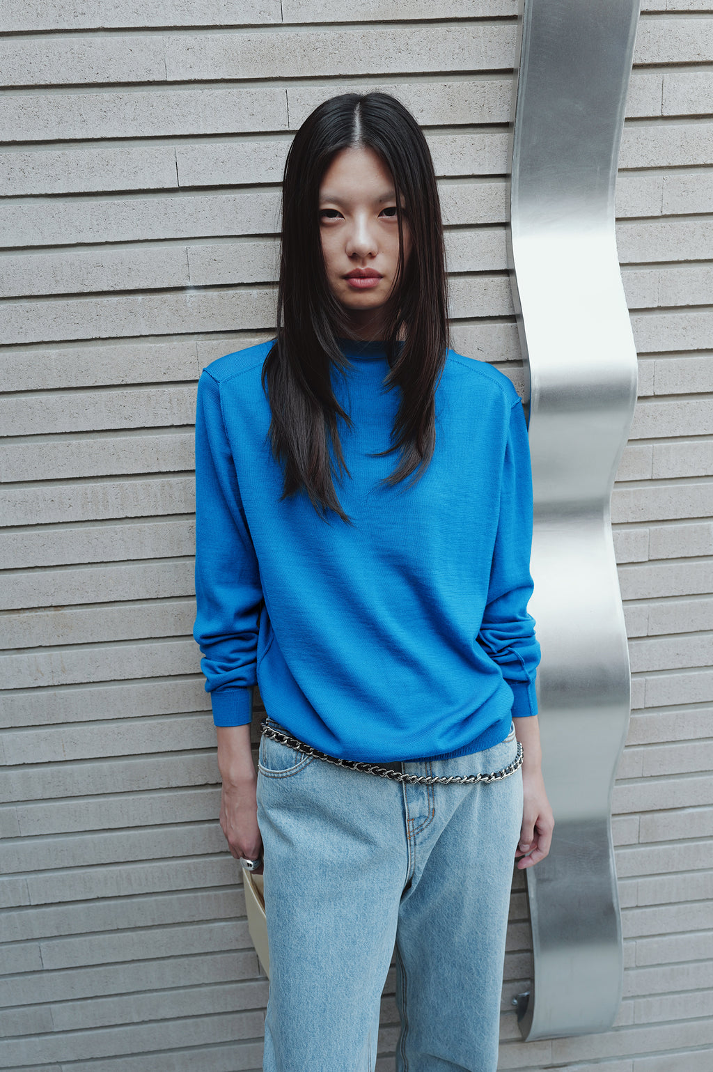 Washable 100% Wool Detail Cardigan Aqua Blue