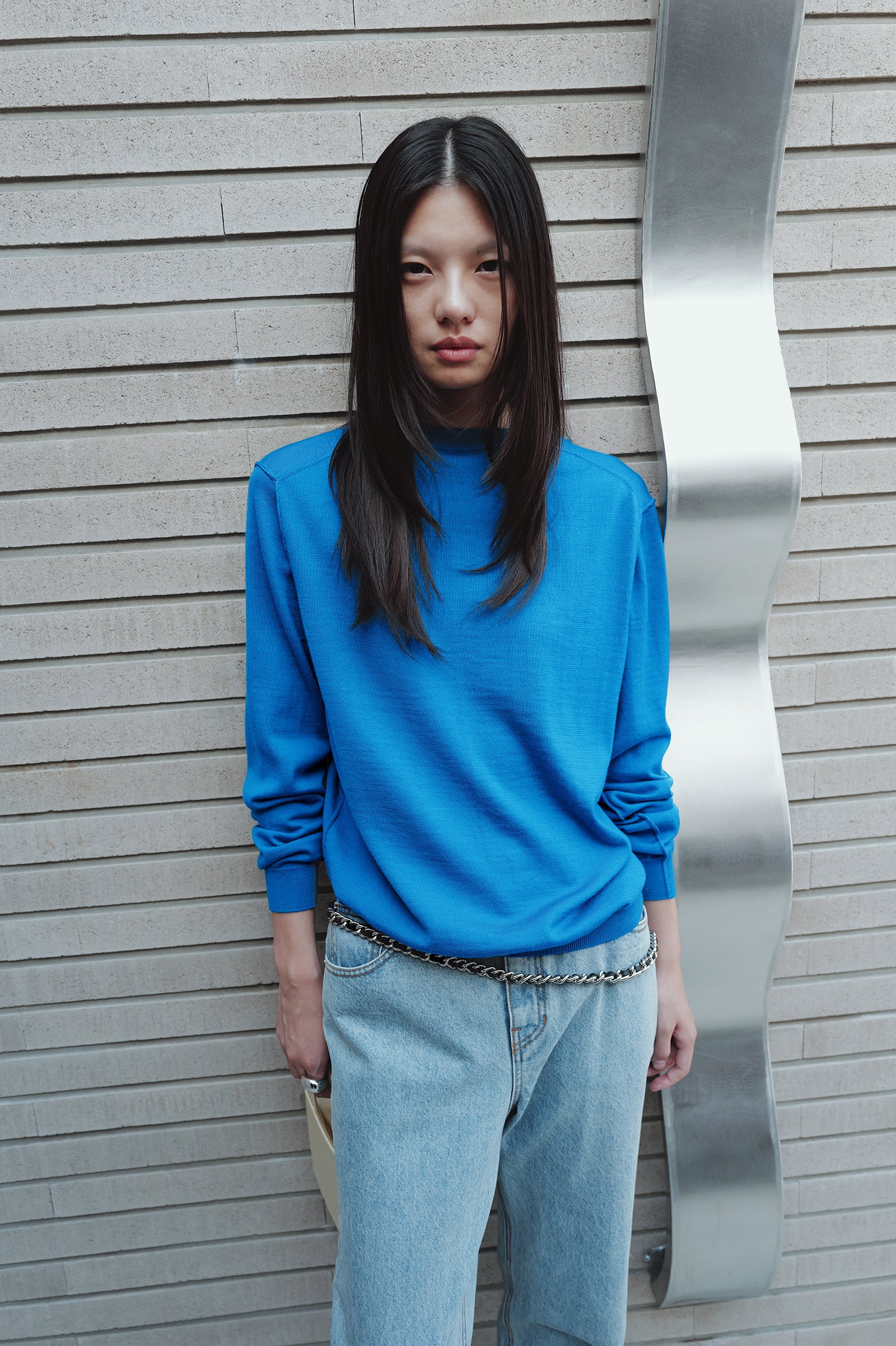Washable 100% Wool Detail Cardigan Aqua Blue