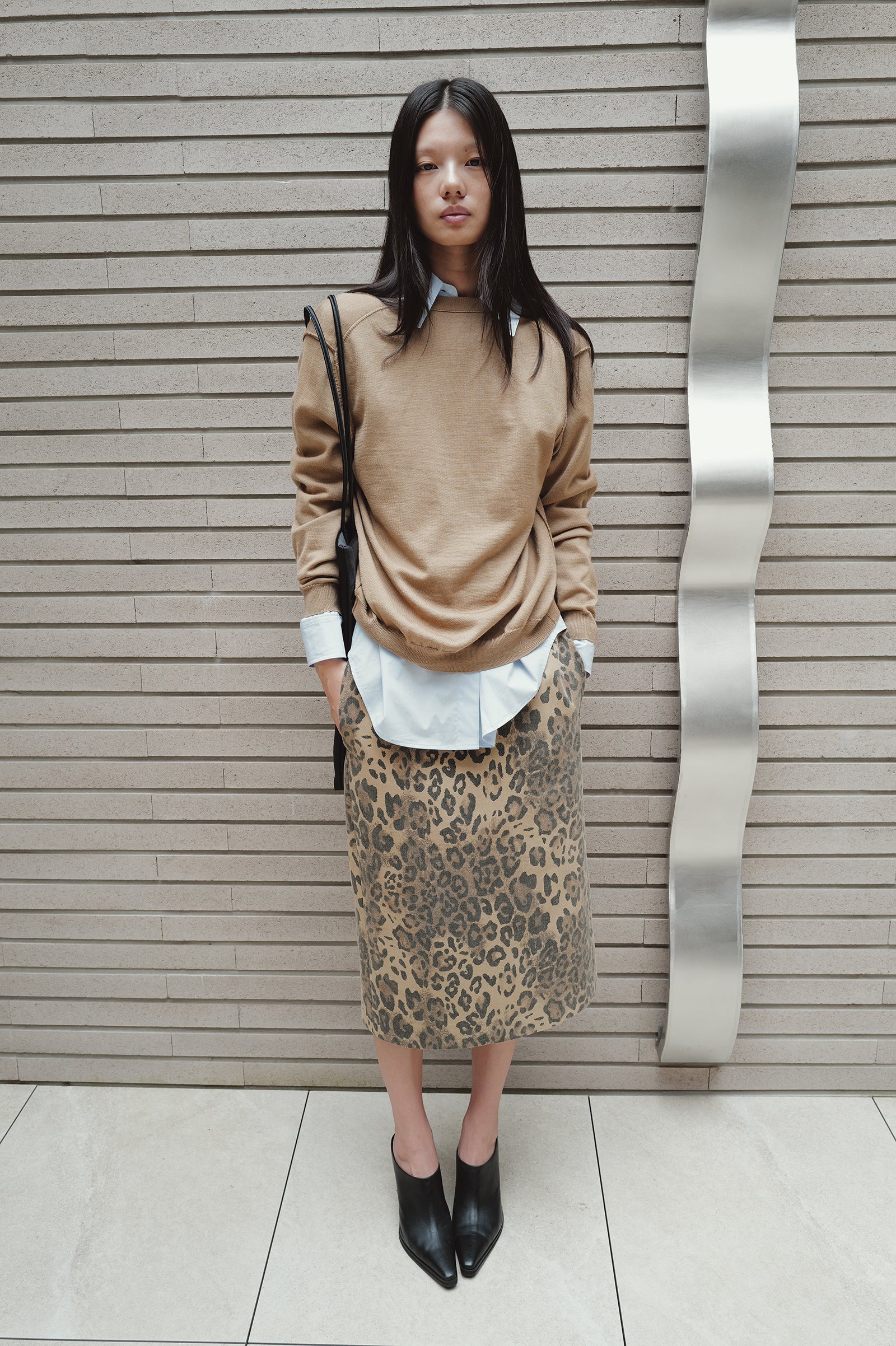 Washable 100% Wool Detail Cardigan Beige