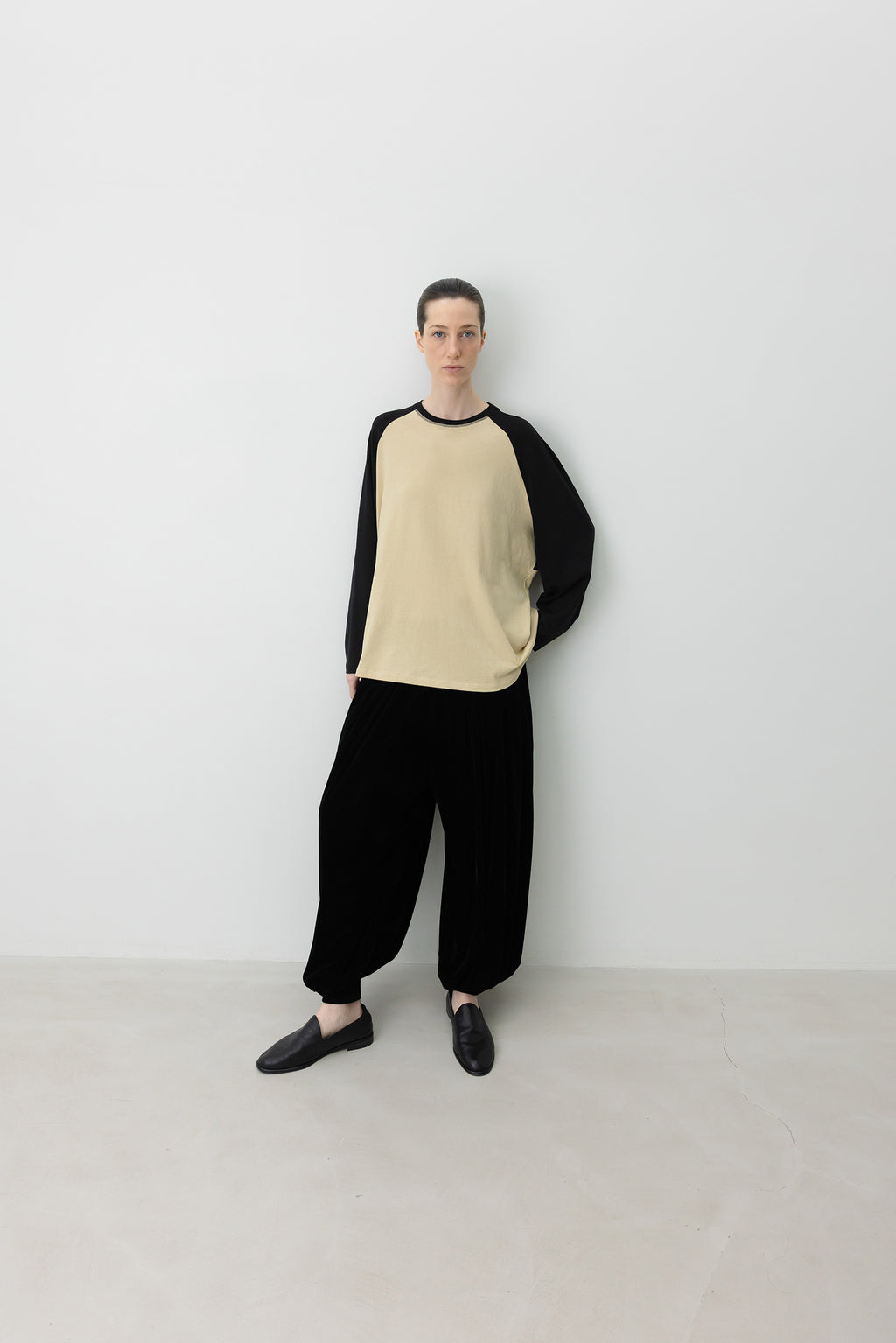 Velvet Parachute Pants Black