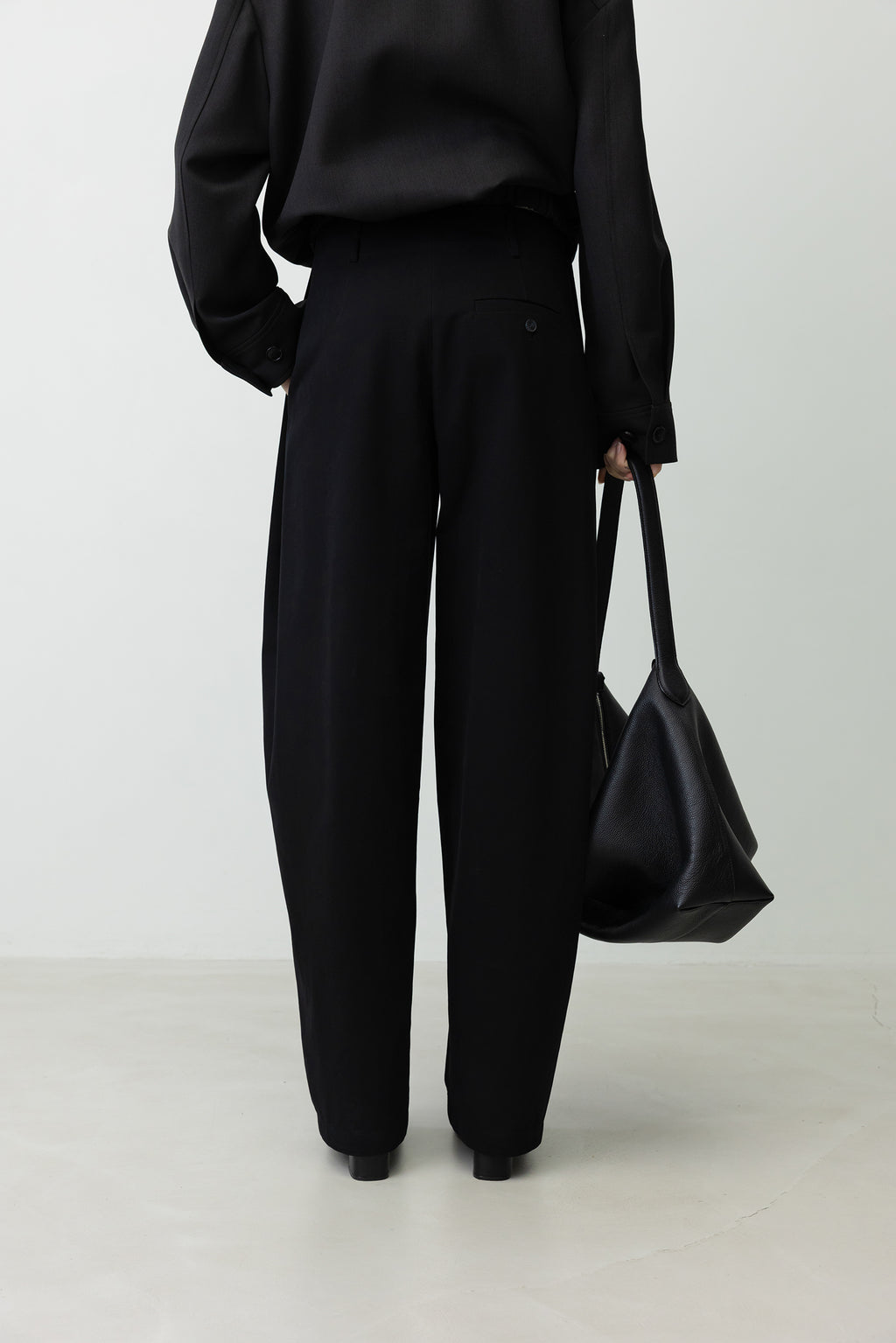 High-Neck Blouson Jumper Charcoal