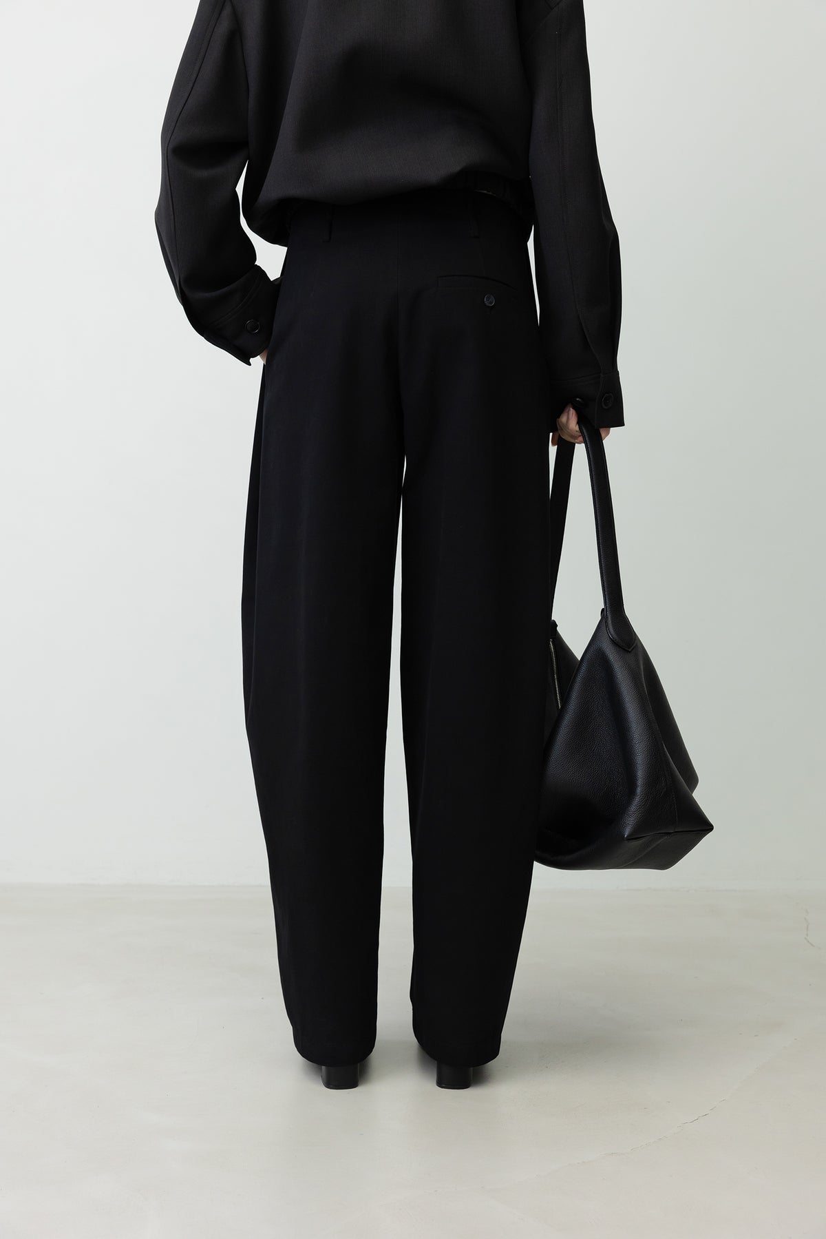 High-Neck Blouson Jumper Charcoal