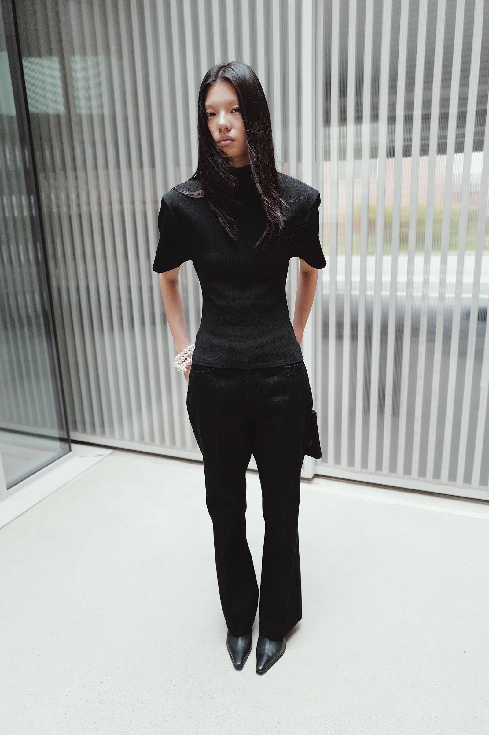 High-density short-sleeve knit