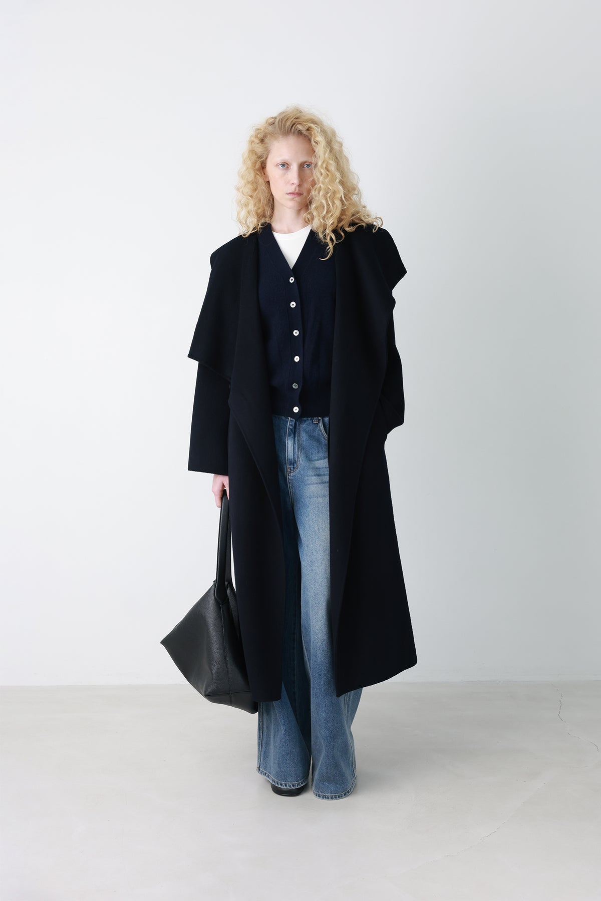 Superior Cashmere Coat Dark Navy