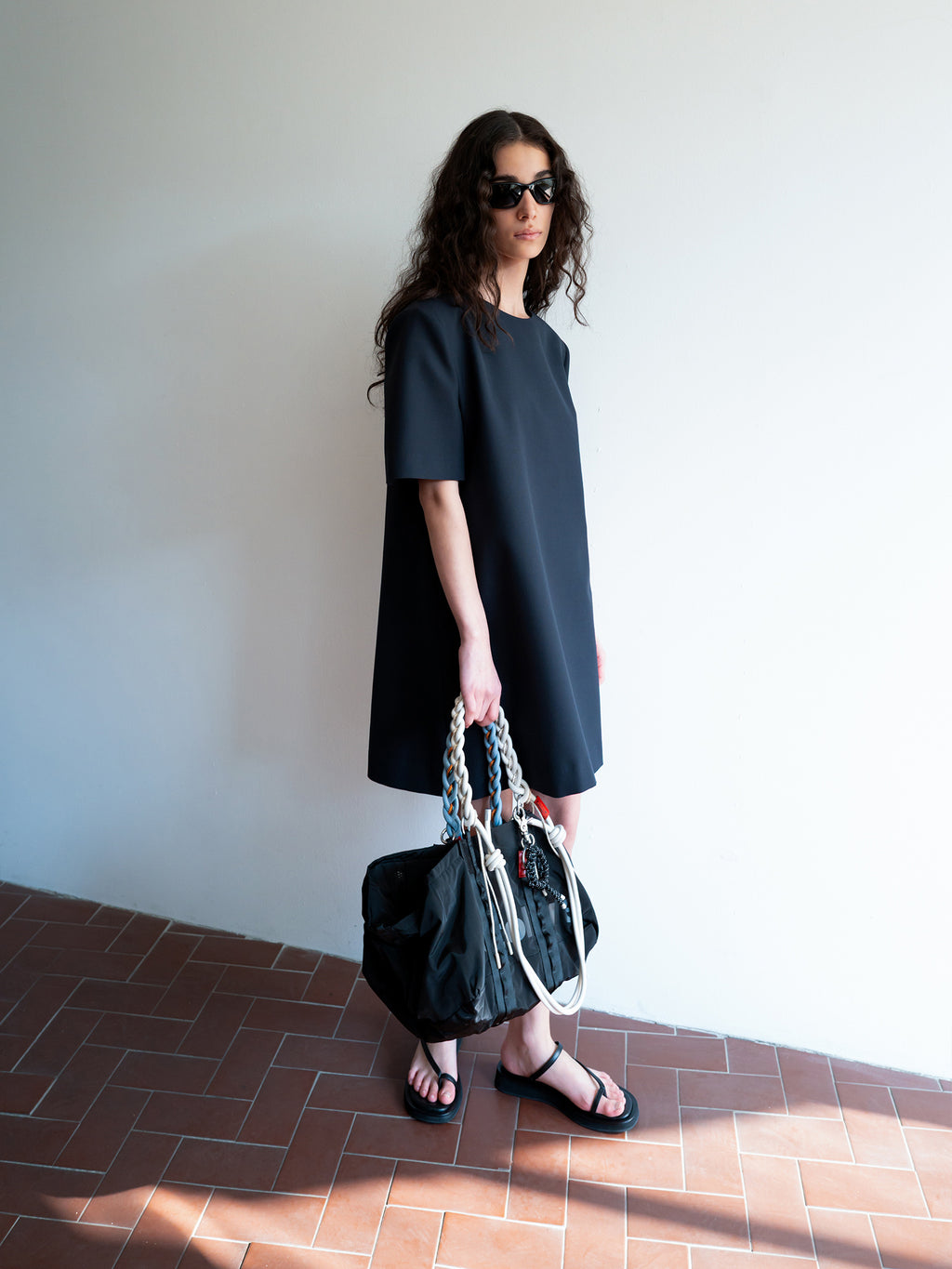 Clear Wool Mini Dress