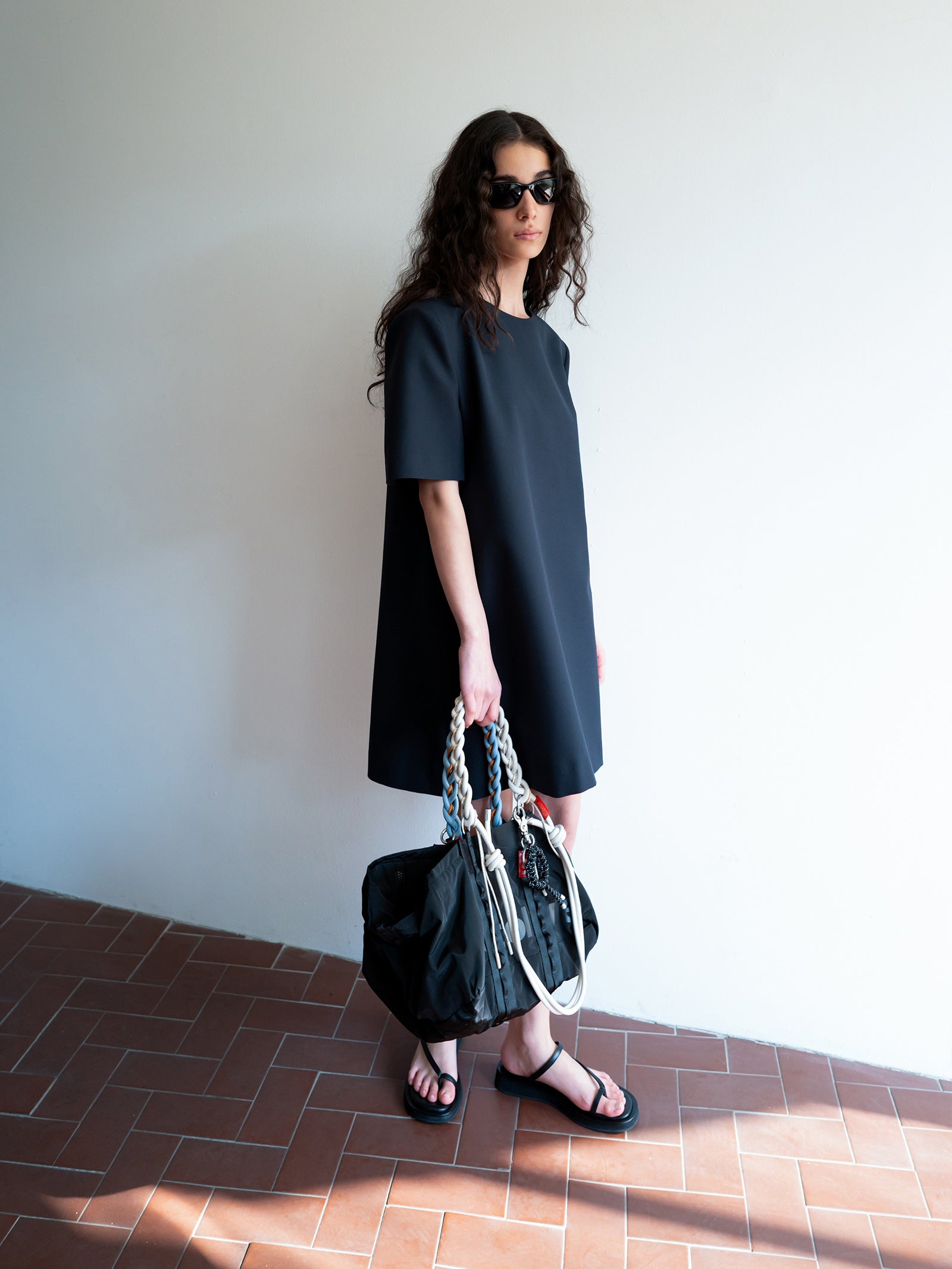 Clear Wool Mini Dress