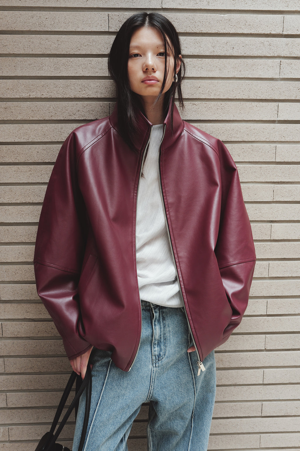 Real Lamb Minimal Jumper Burgundy