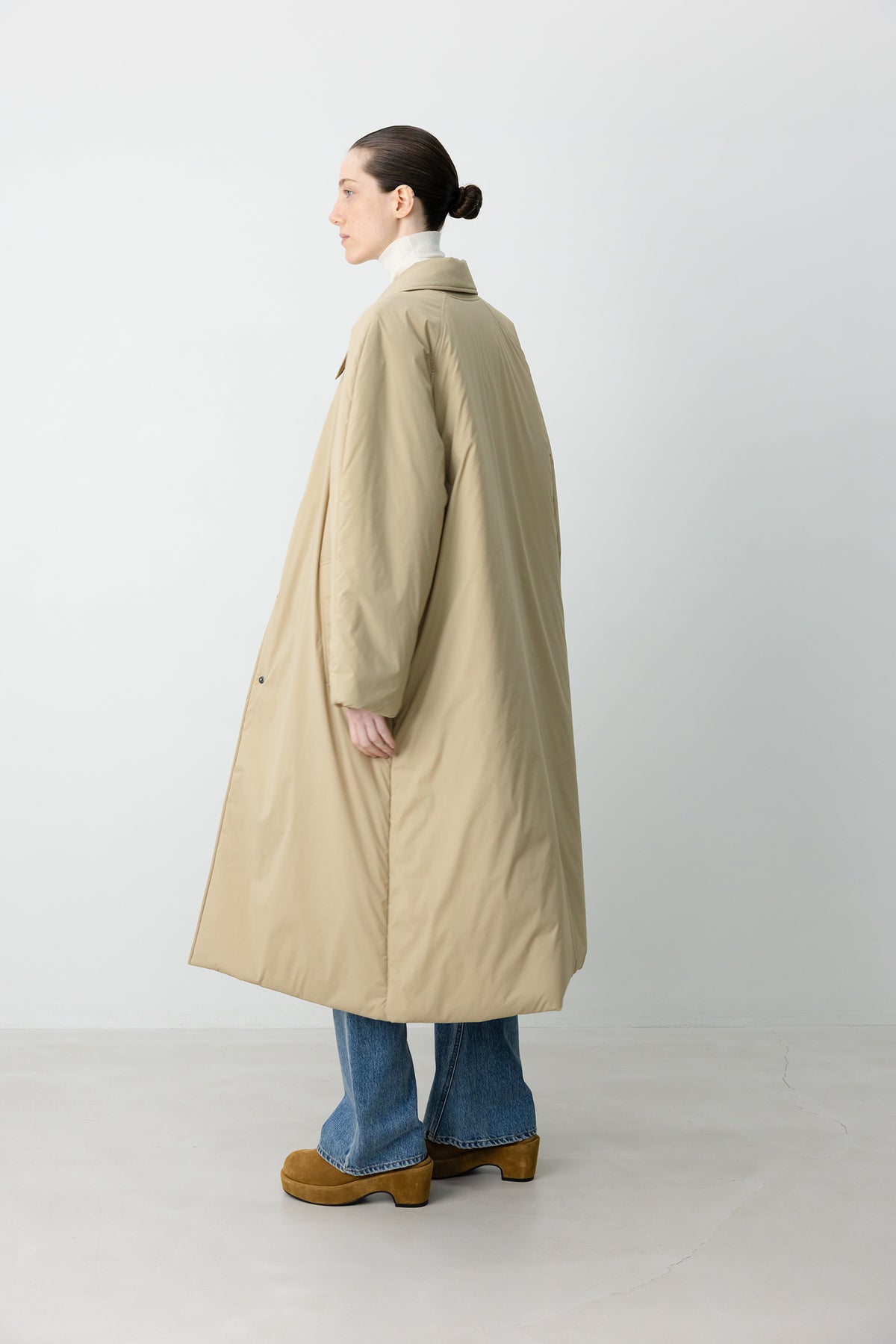 Padded Mac Coat Beige