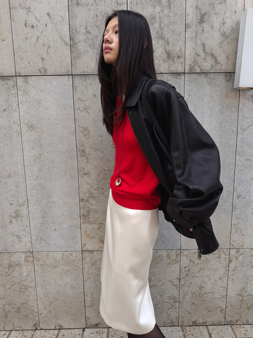 Real Lamb Leather Jumper