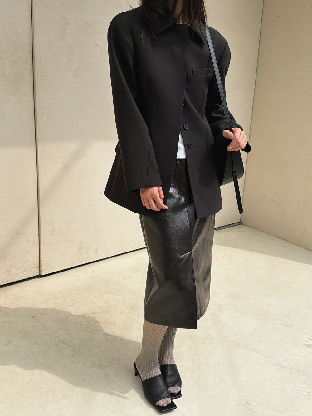 Slim Leather Skirt