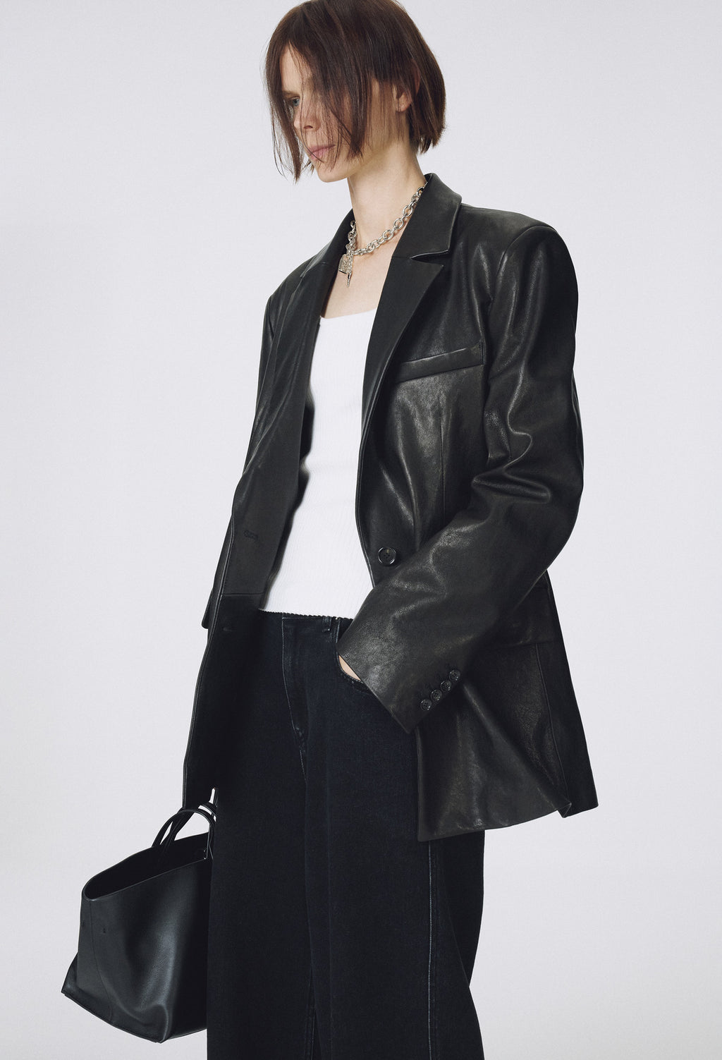 락 체인 네크리스 실버