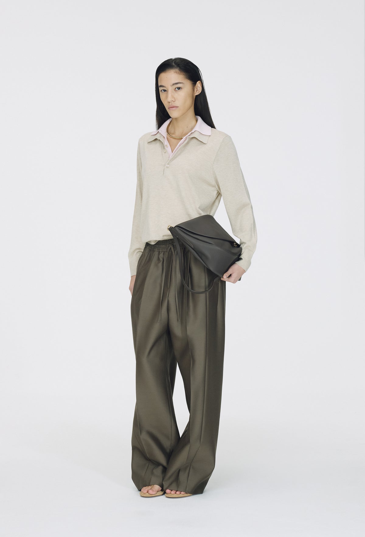Spring Wool Pique Knit Beige