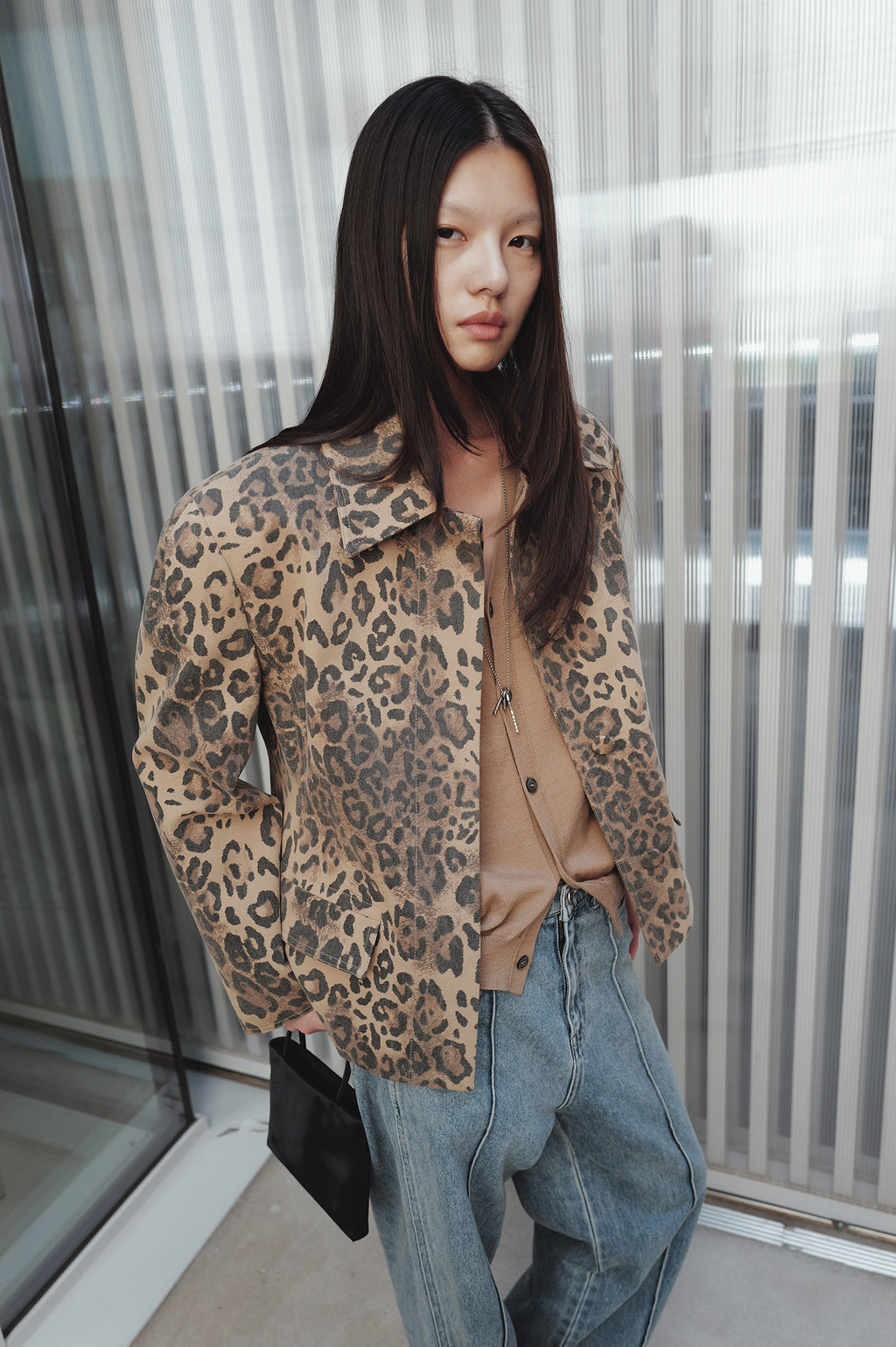 Leopard Mac Jacket Beige