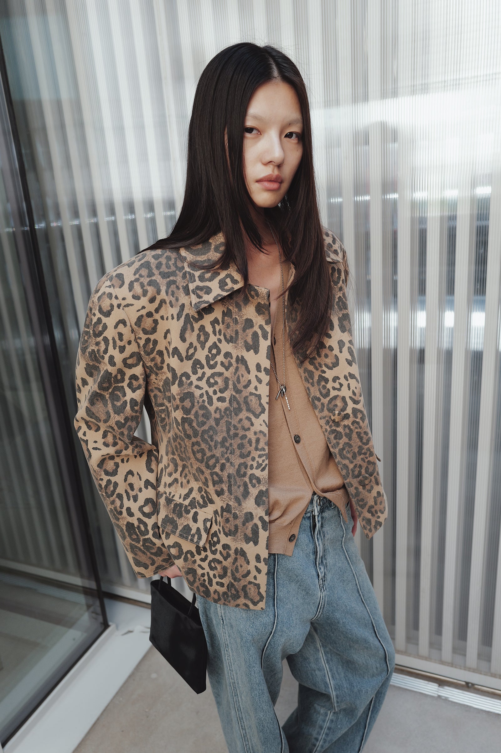 Leopard Mac Jacket Beige
