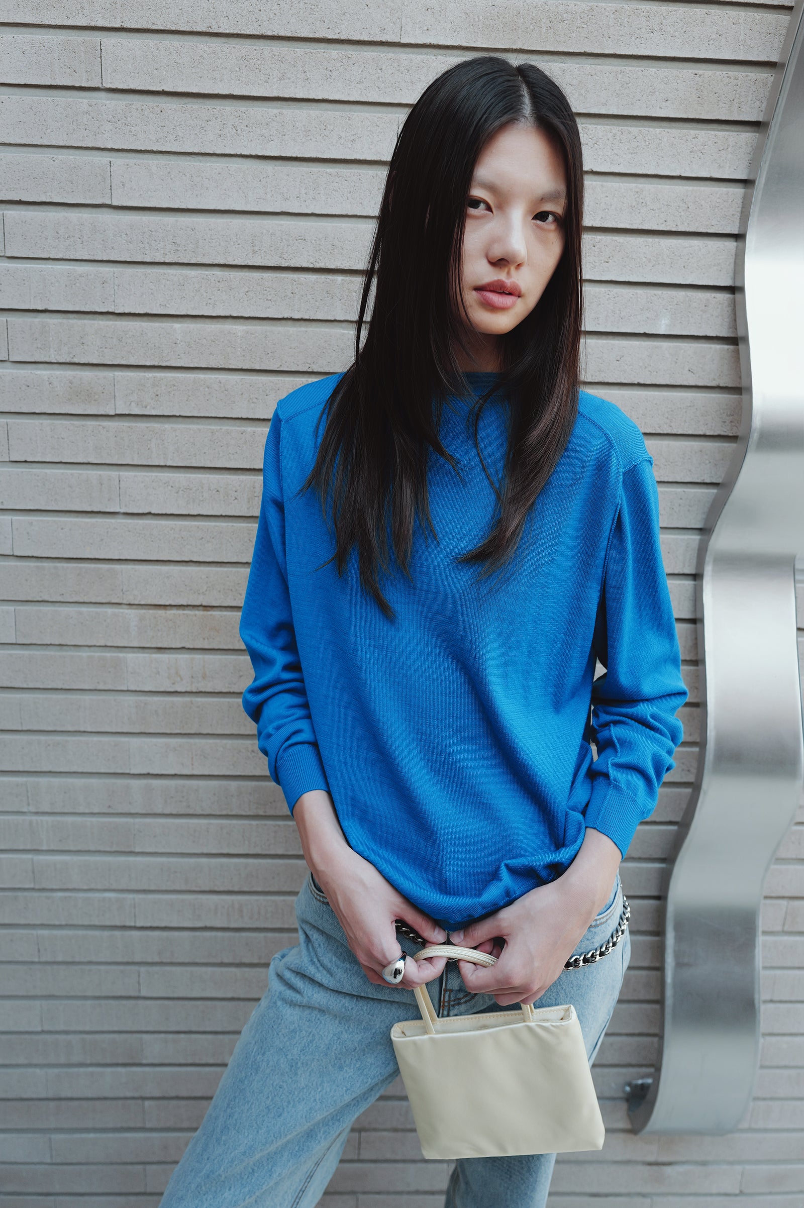 Washable 100% Wool Detail Cardigan Aqua Blue