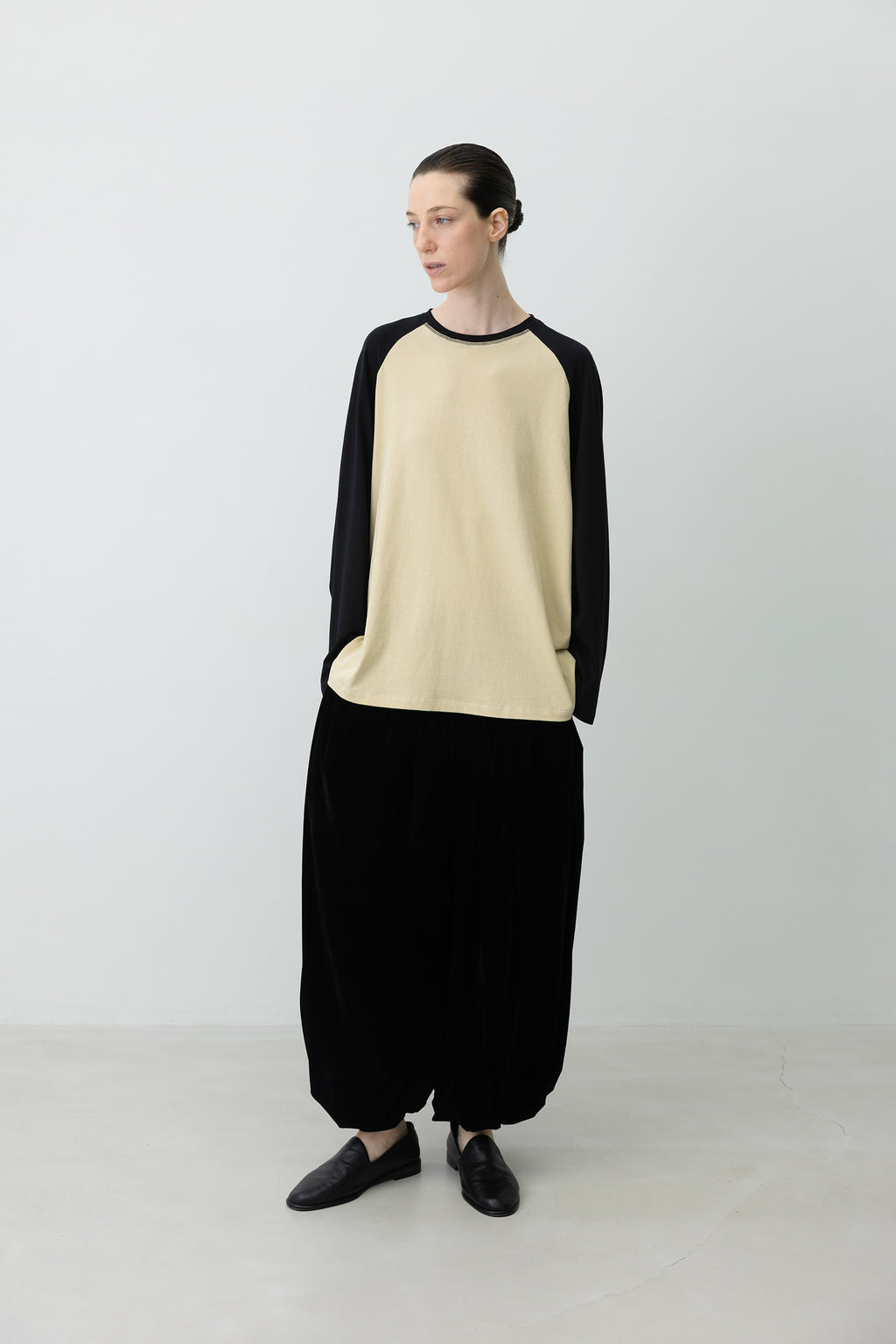 Velvet Parachute Pants Black