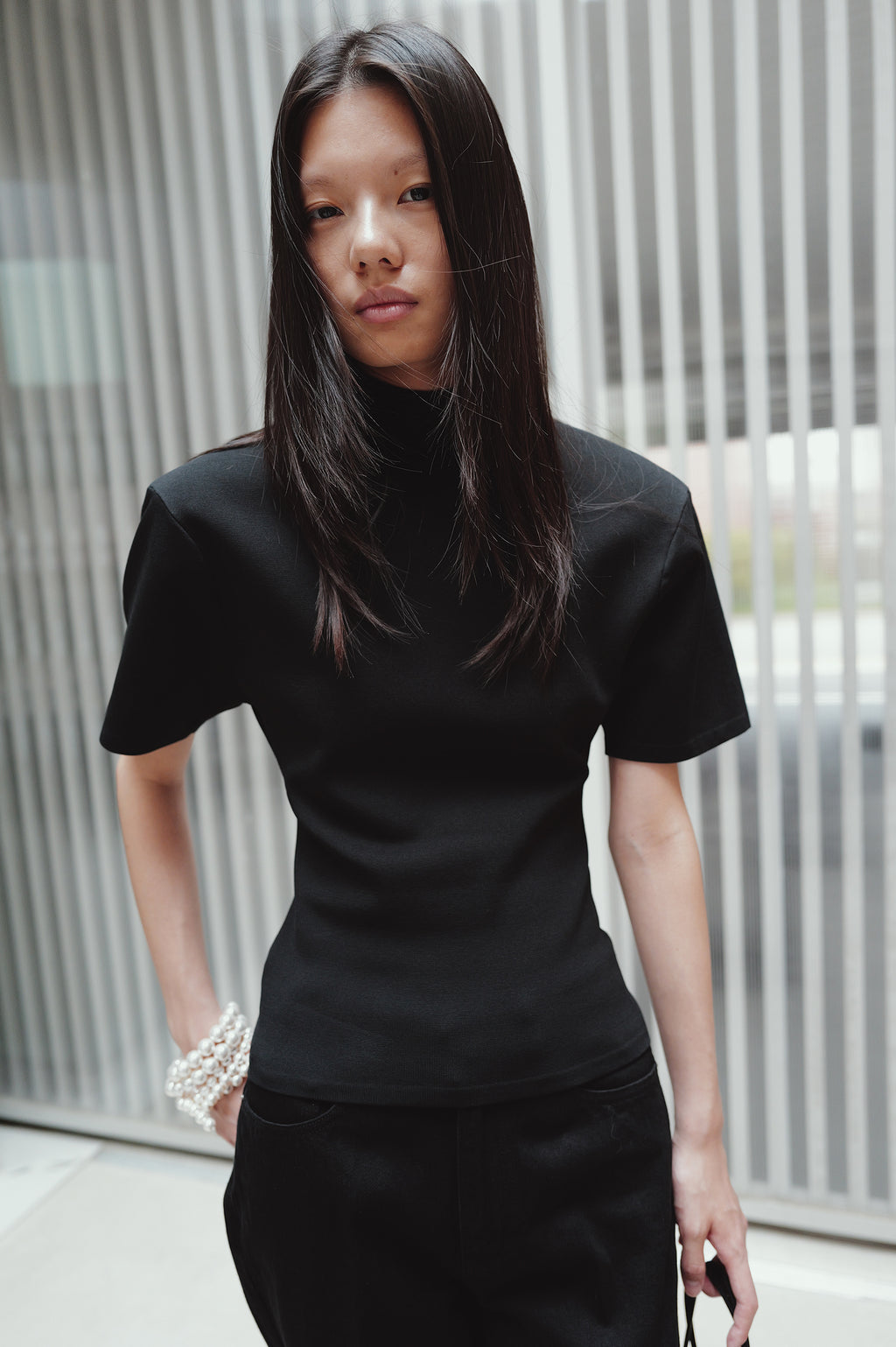 High-density short-sleeve knit