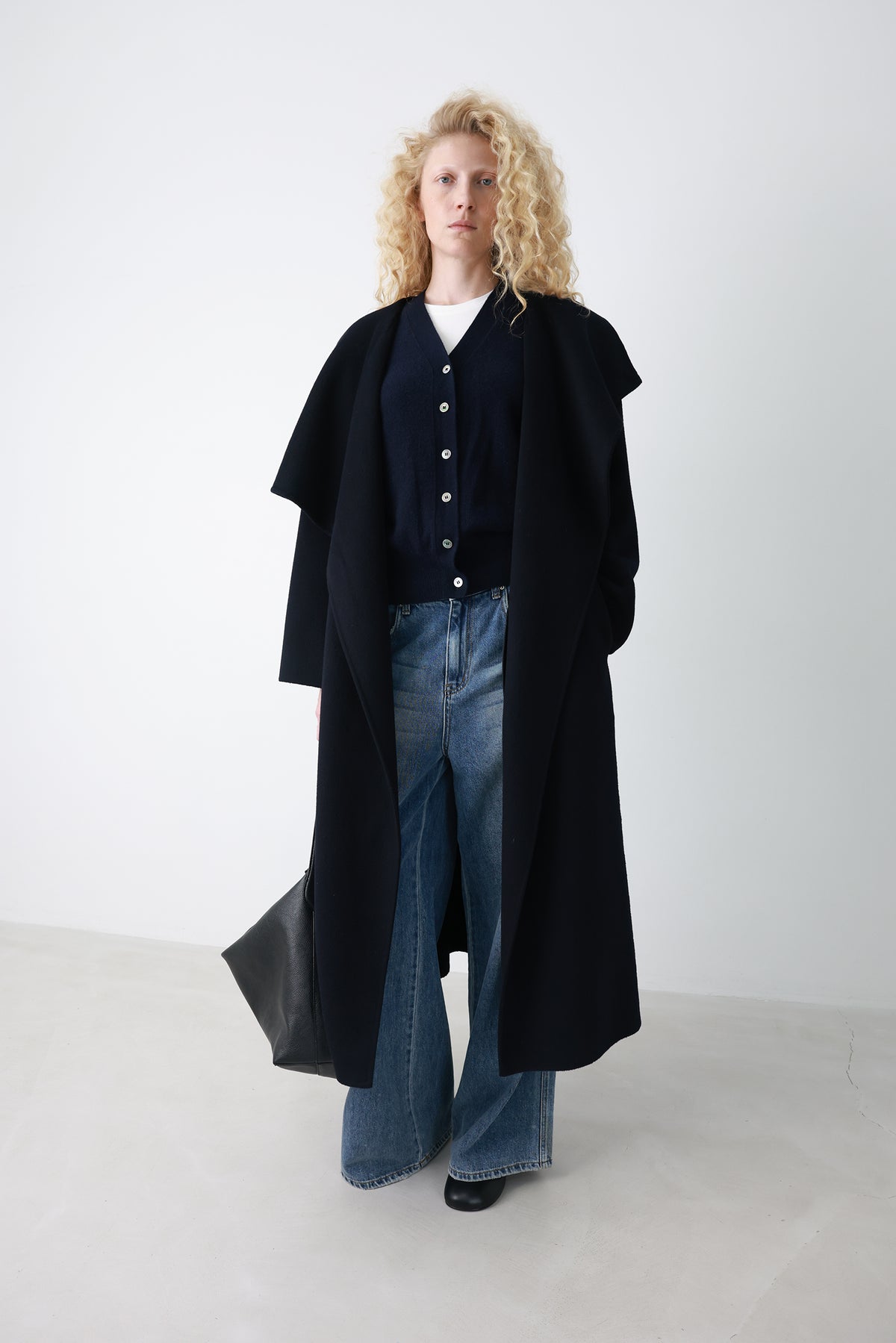 Superior Cashmere Coat Dark Navy