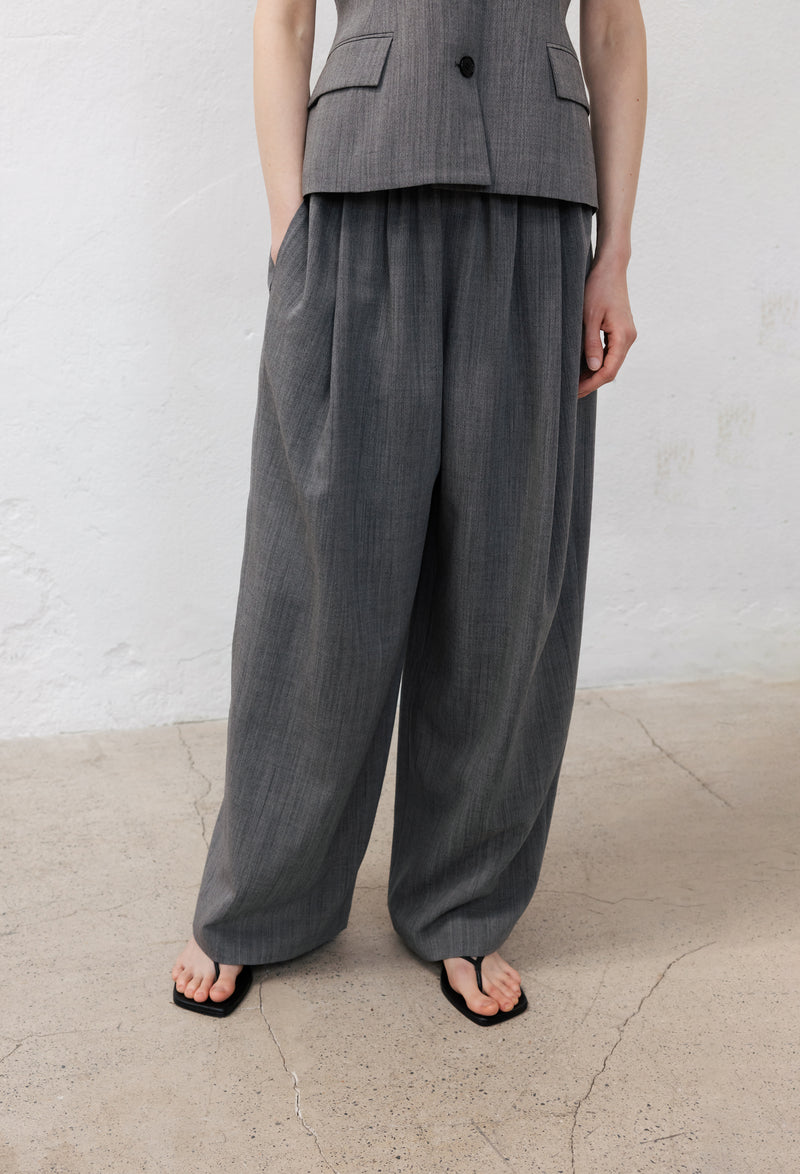 Virgin Wool Elasticated Trousers