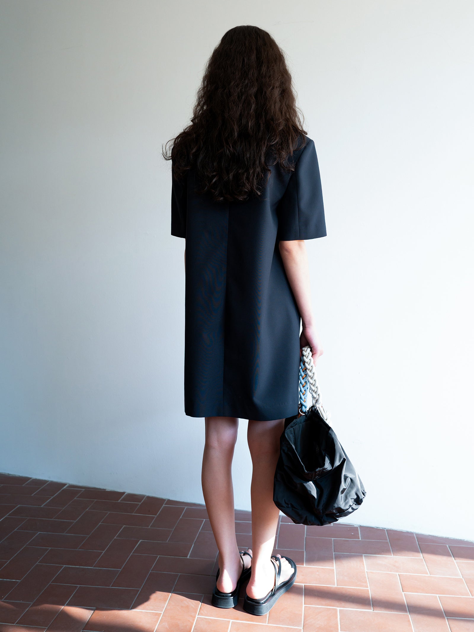 Clear Wool Mini Dress