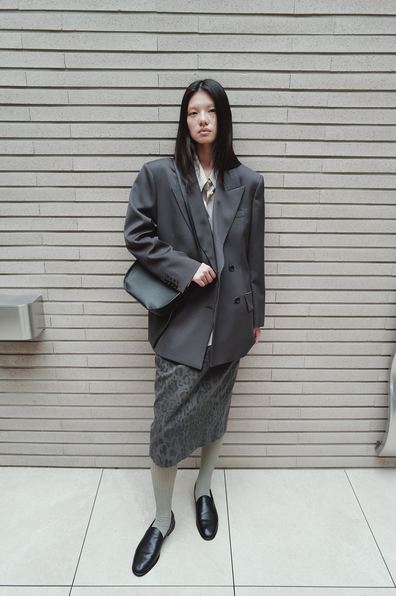 Double-breasted wool jacket