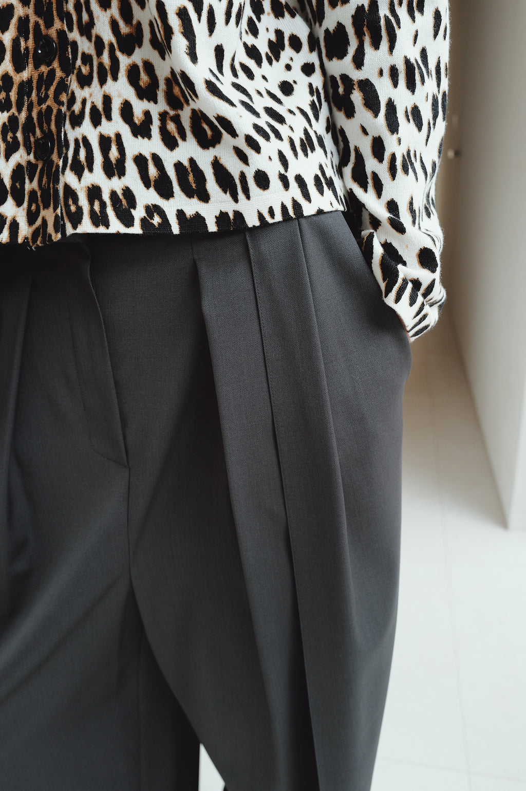 Micro Pintuck Trousers